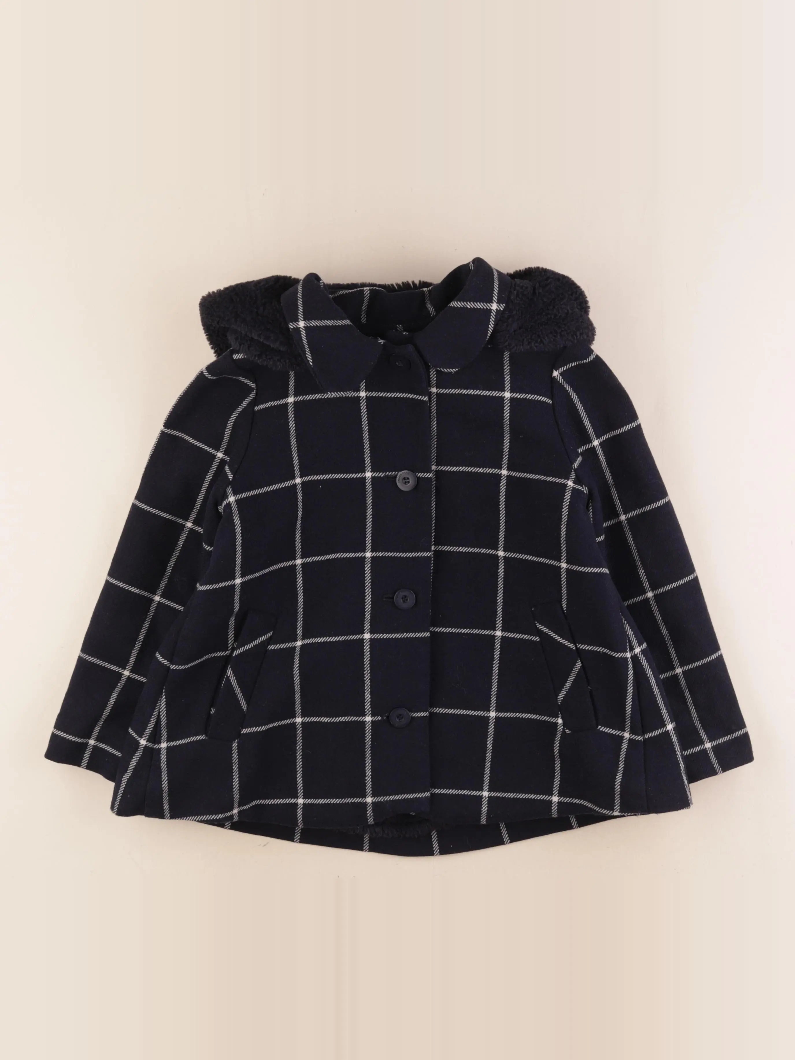 Jacadi - manteau bleu, gris - 6 ans