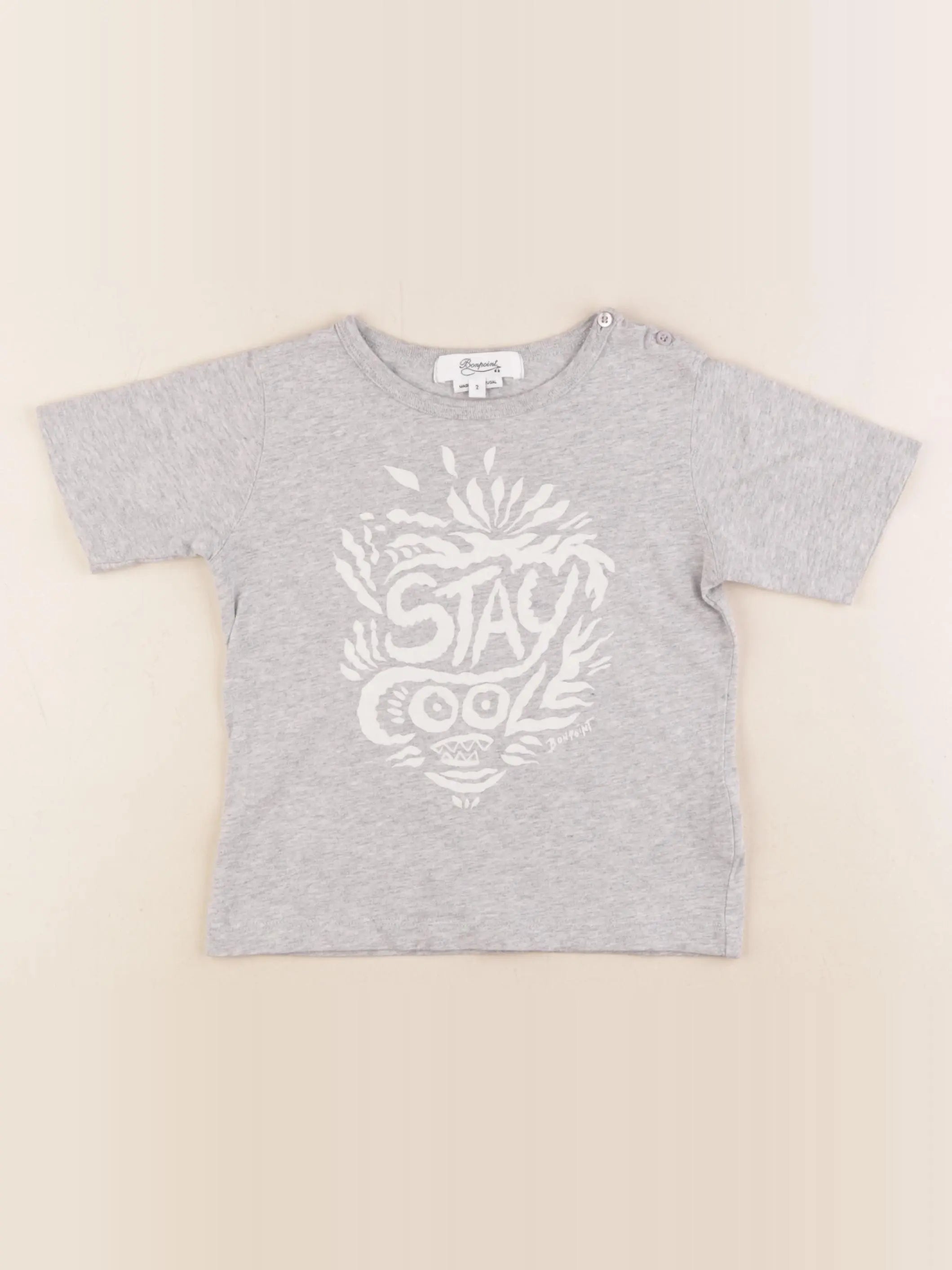 Bonpoint - tee-shirt gris - 2 ans