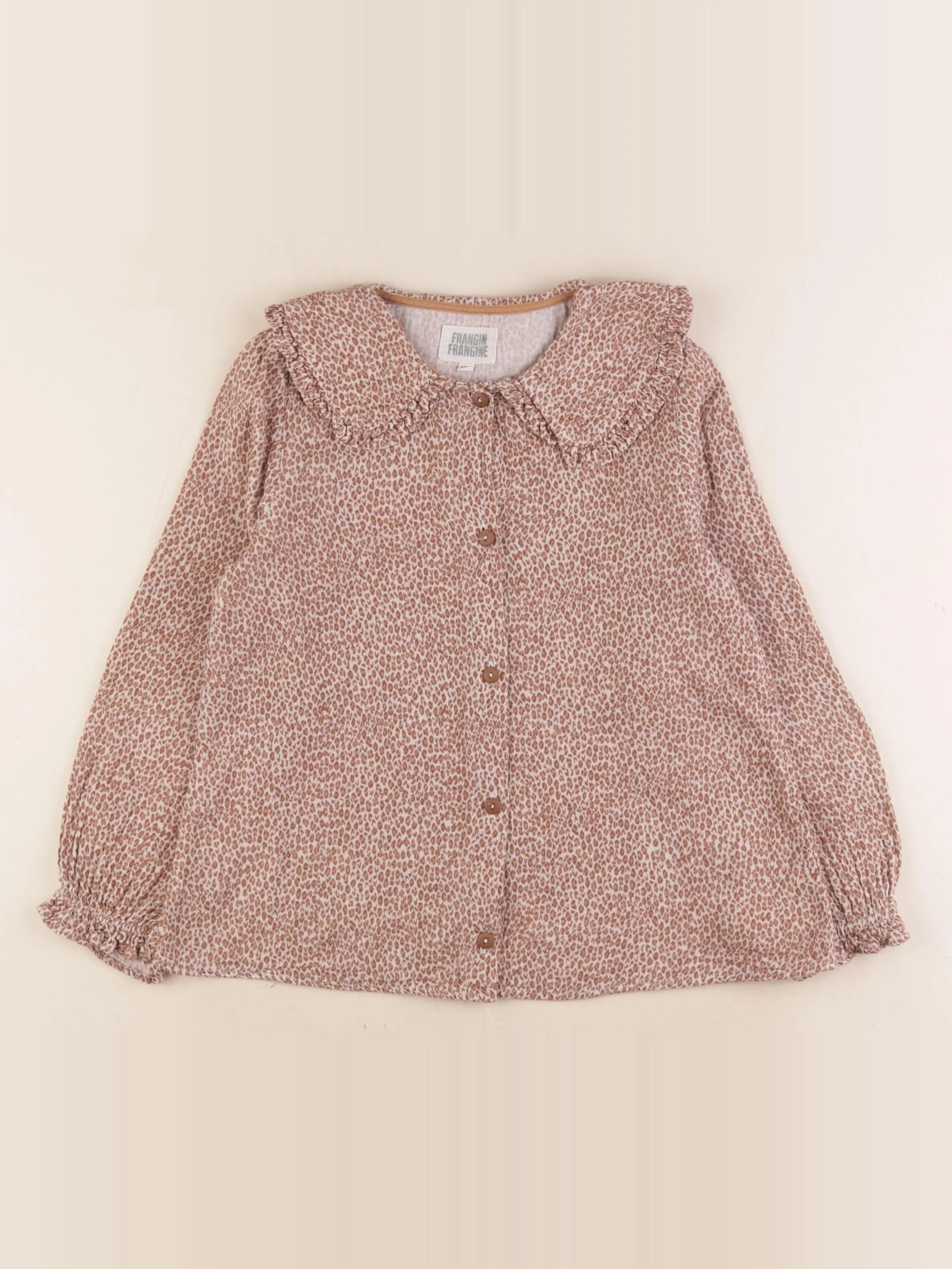 Frangin Frangine - blouse beige, marron - 10 ans