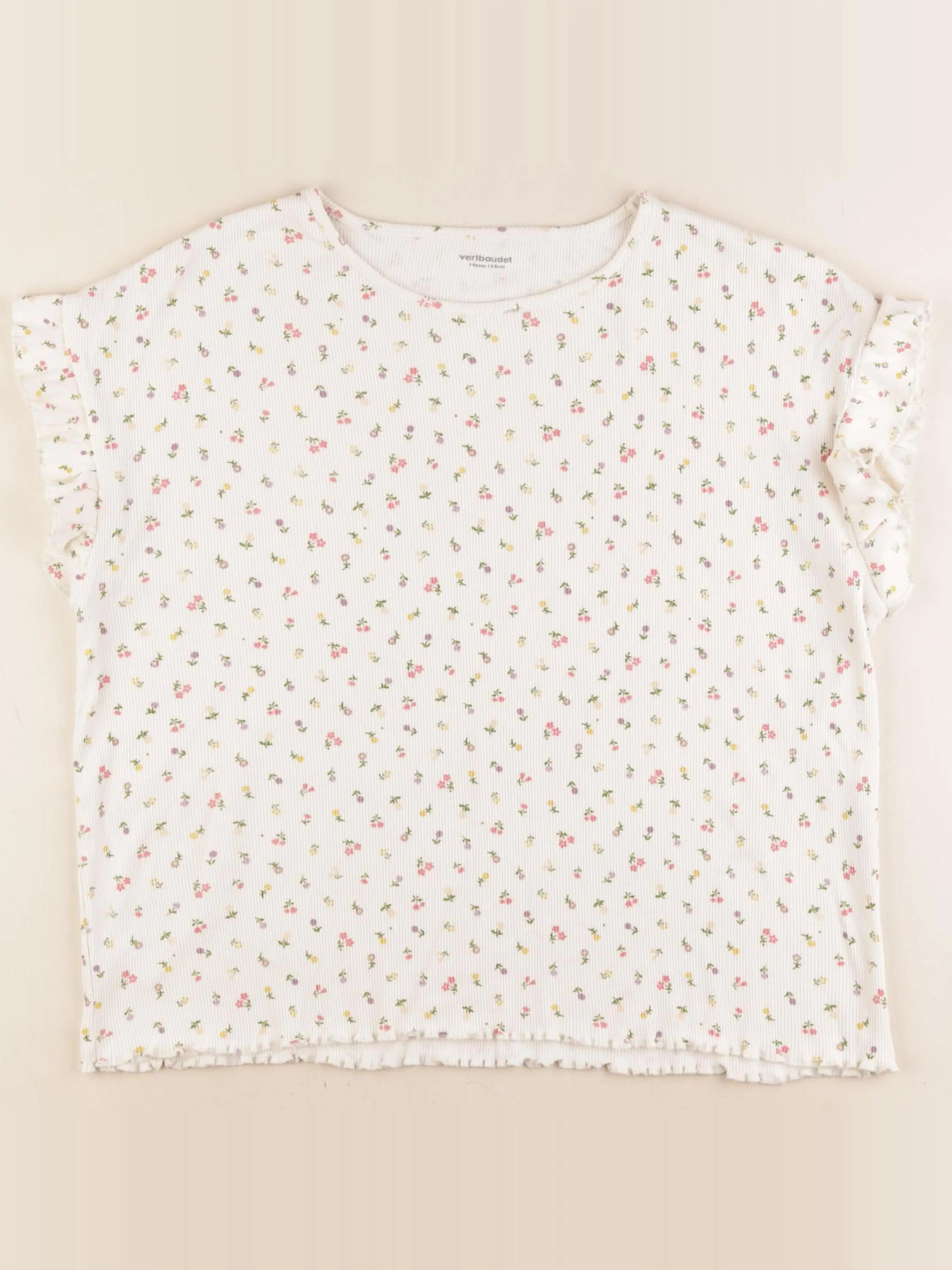 Vertbaudet - tee-shirt beige - 14 ans