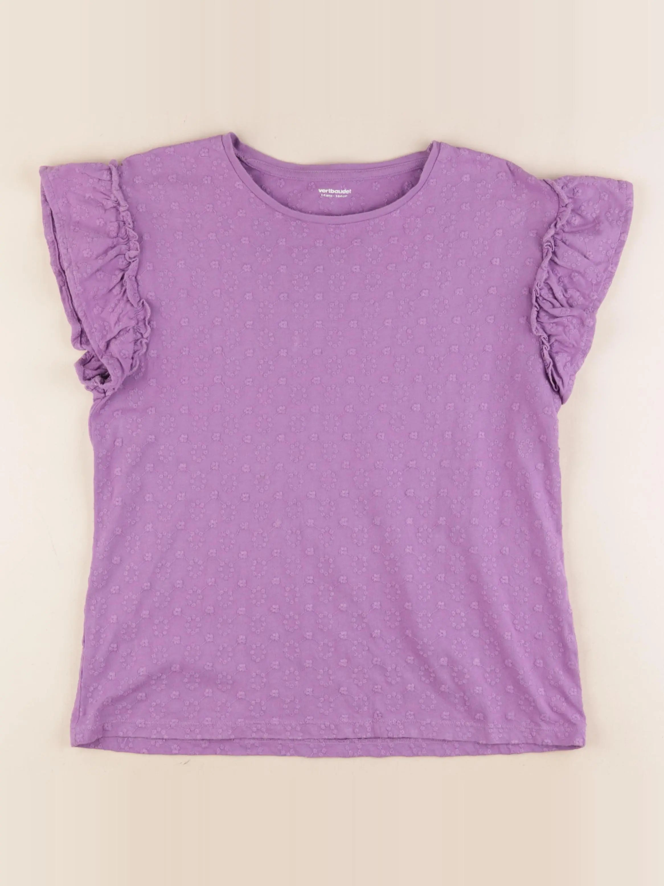 Vertbaudet - tee-shirt violet - 14 ans