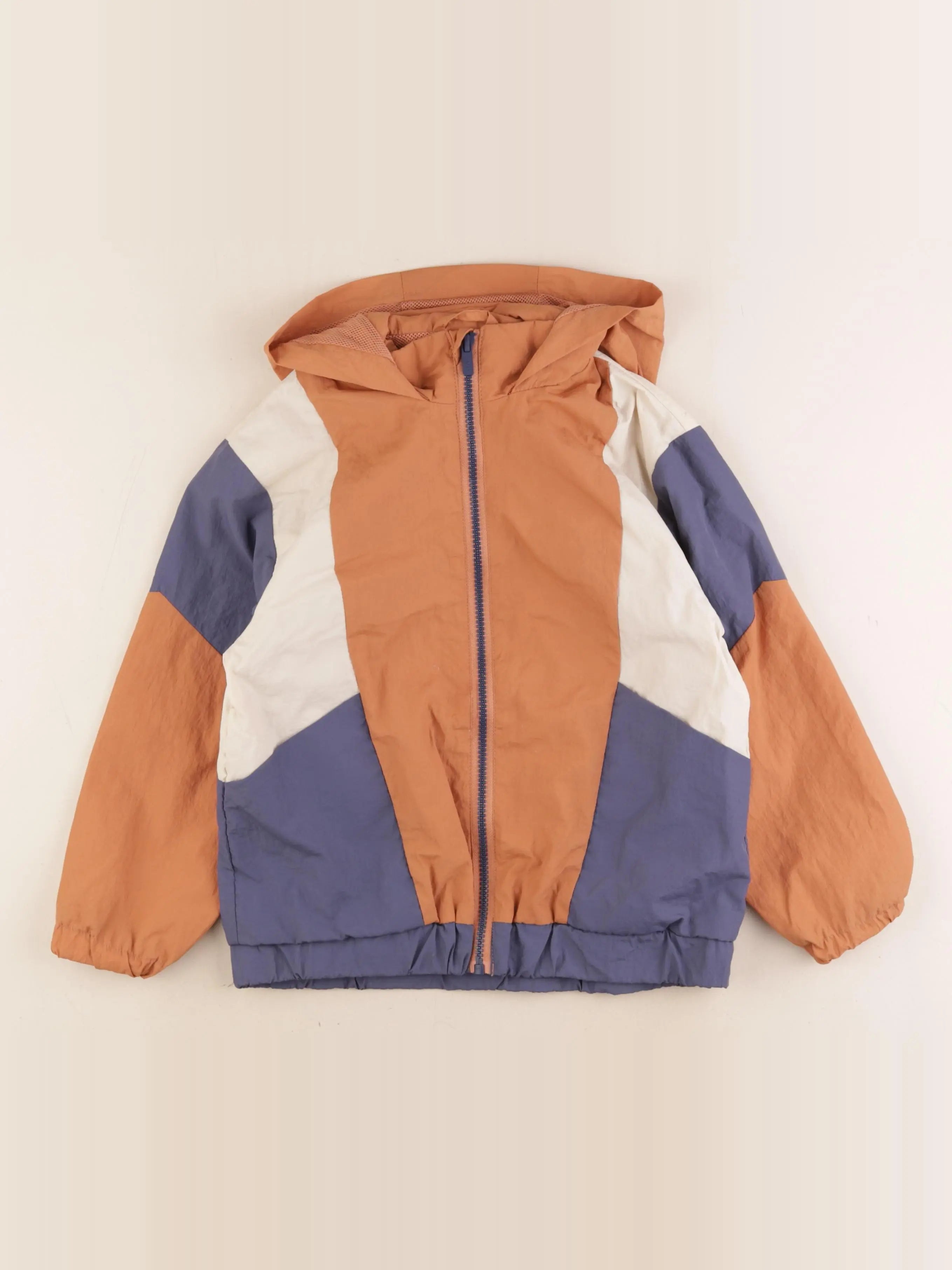 Vertbaudet - coupe-vent marron, bleu - 8 ans