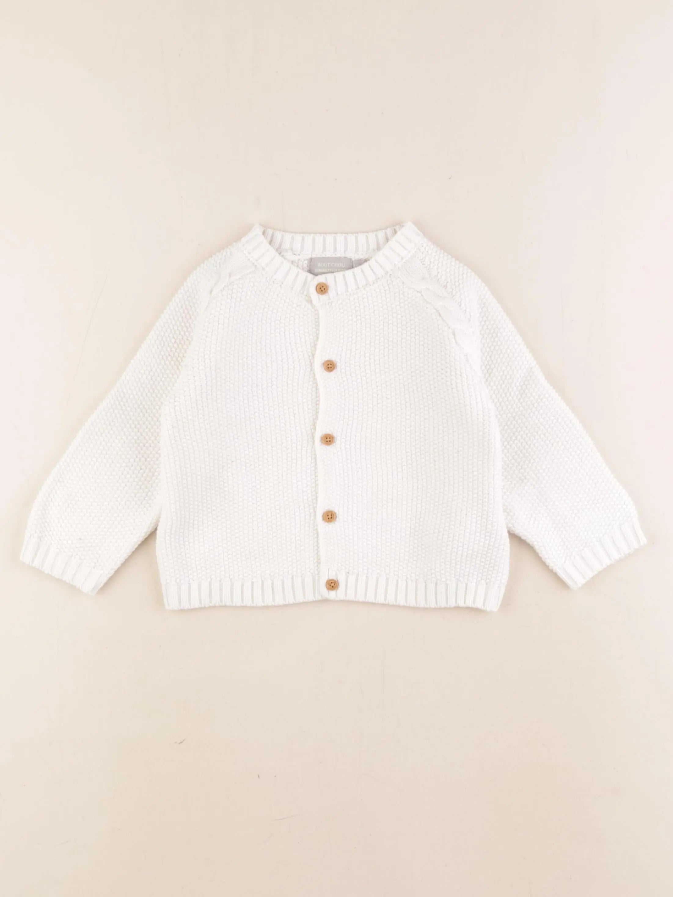 Boutchou - gilet blanc - 18 mois