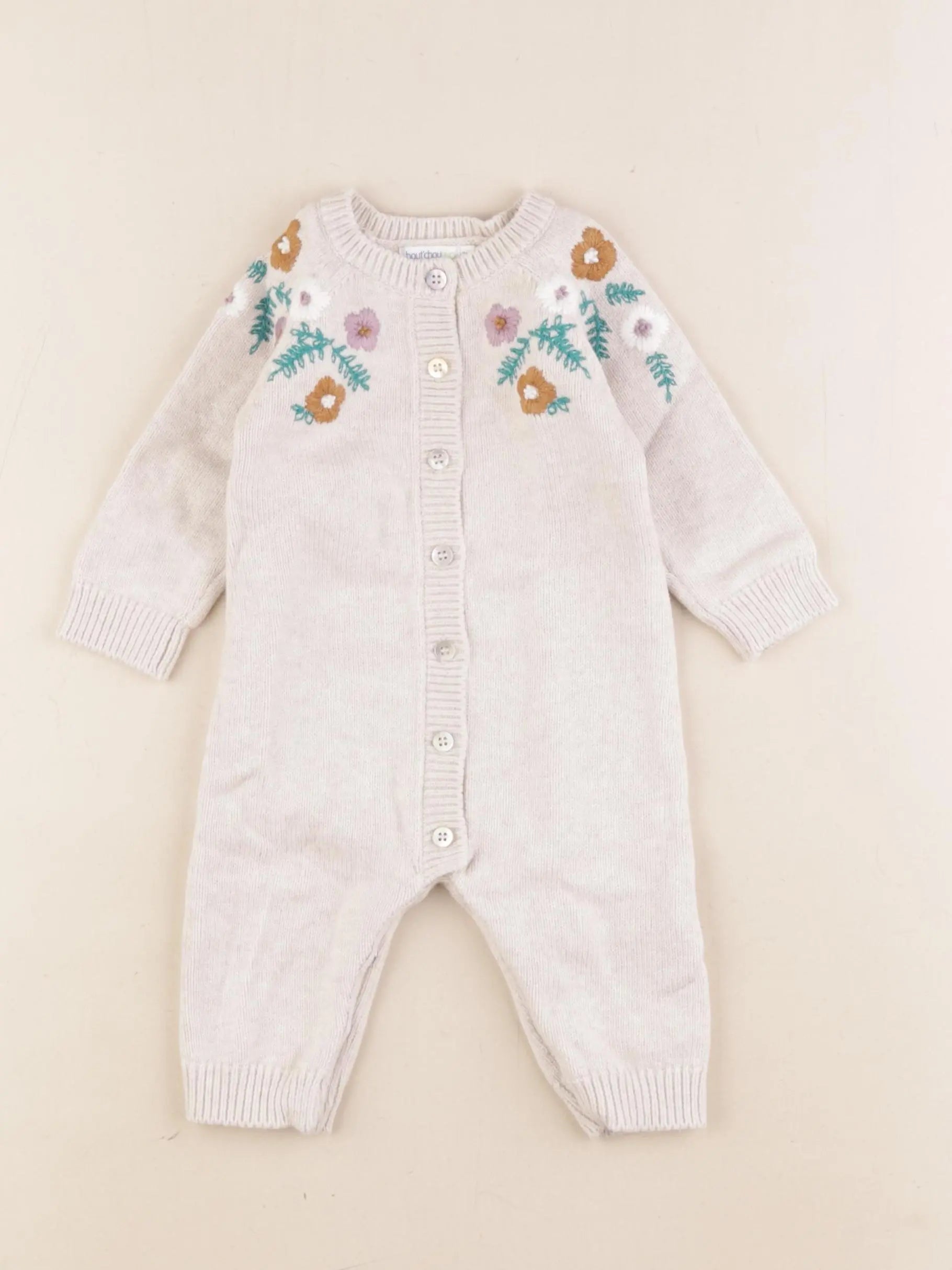 Boutchou - combinaison beige - 3 mois