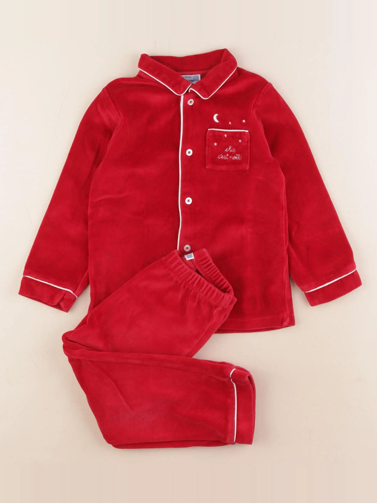 Jacadi - pyjama velours rouge - 3 ans
