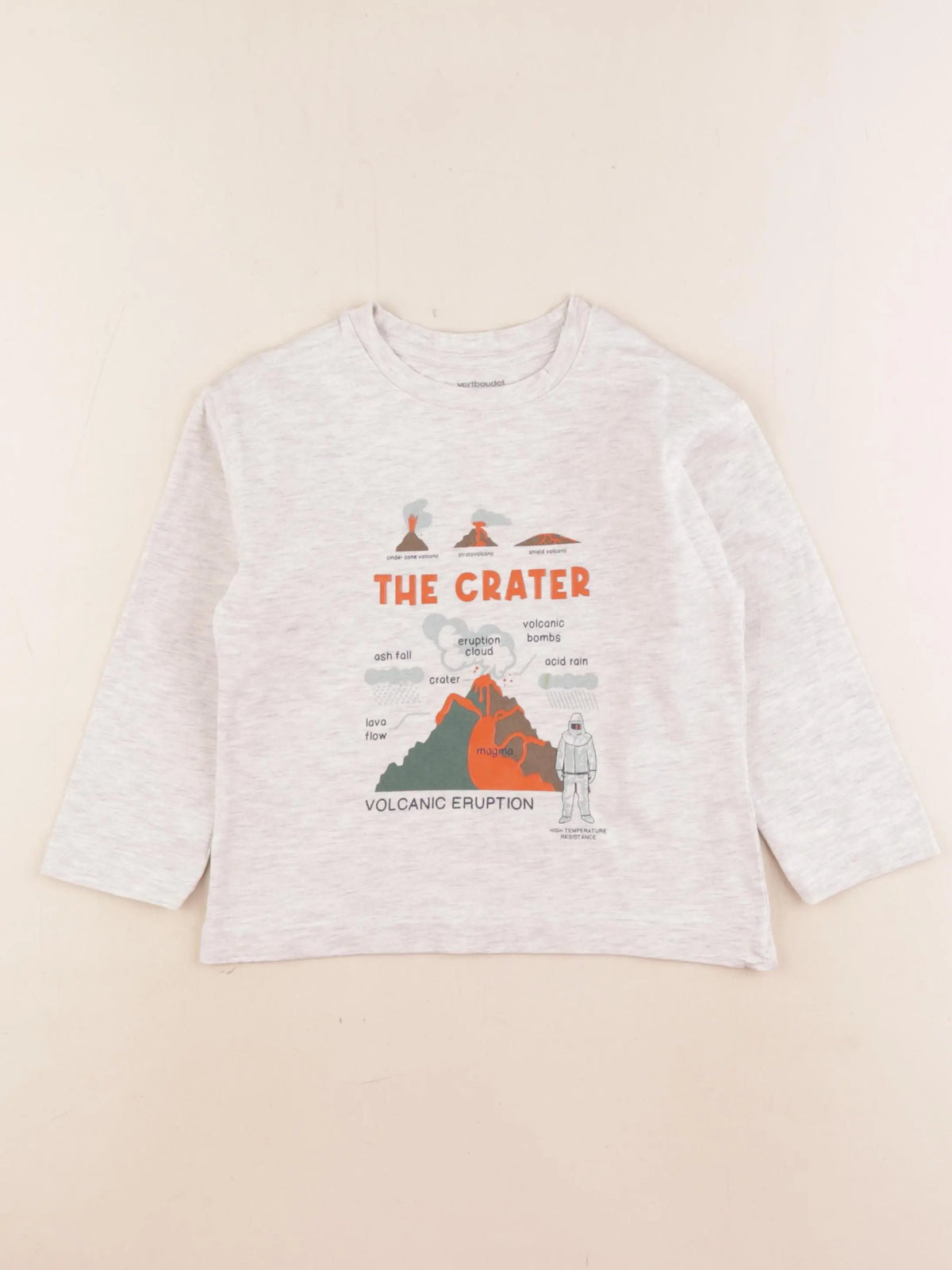 Vertbaudet - tee-shirt gris - 4 ans