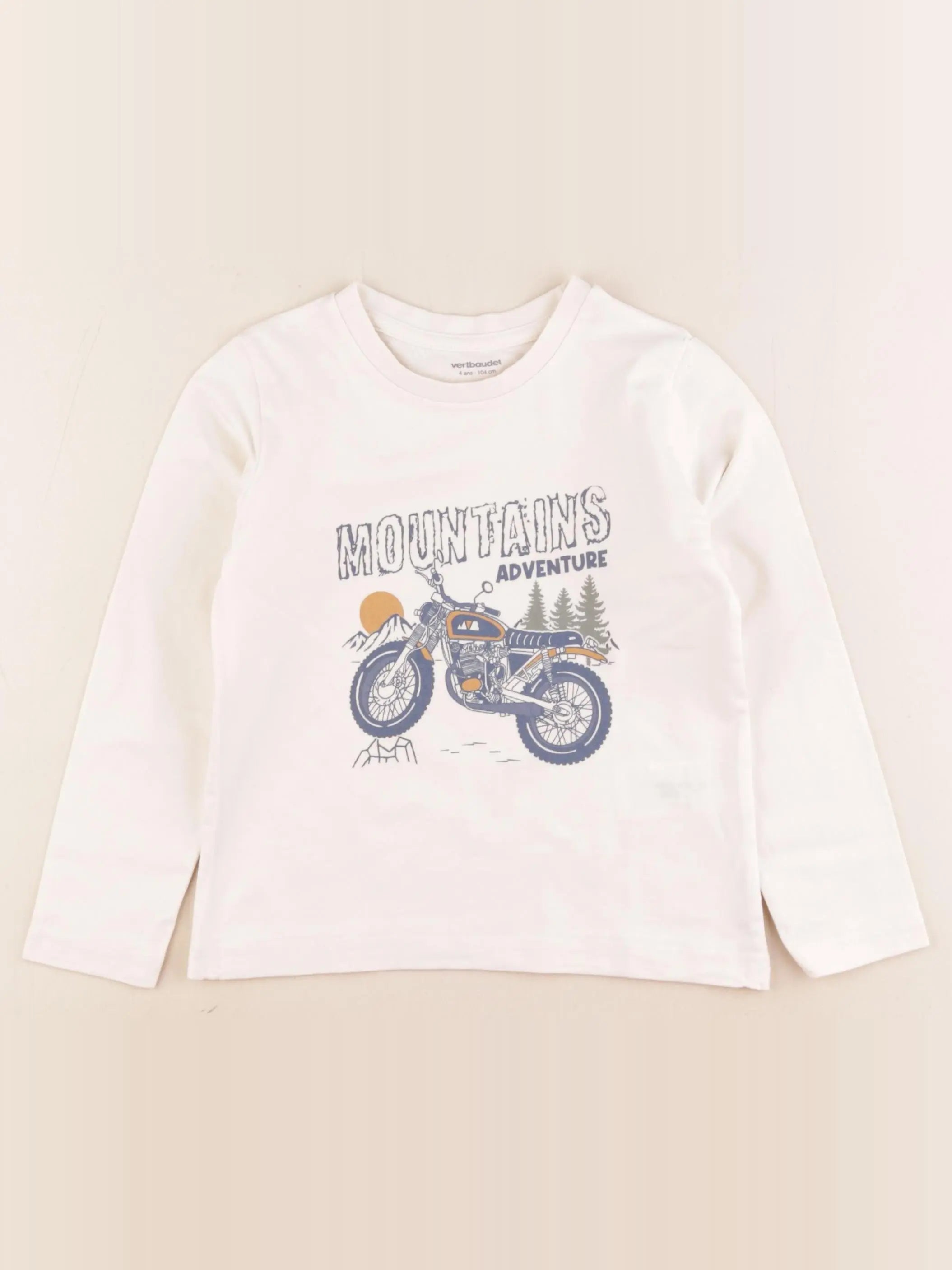 Vertbaudet - tee-shirt vert - 4 ans