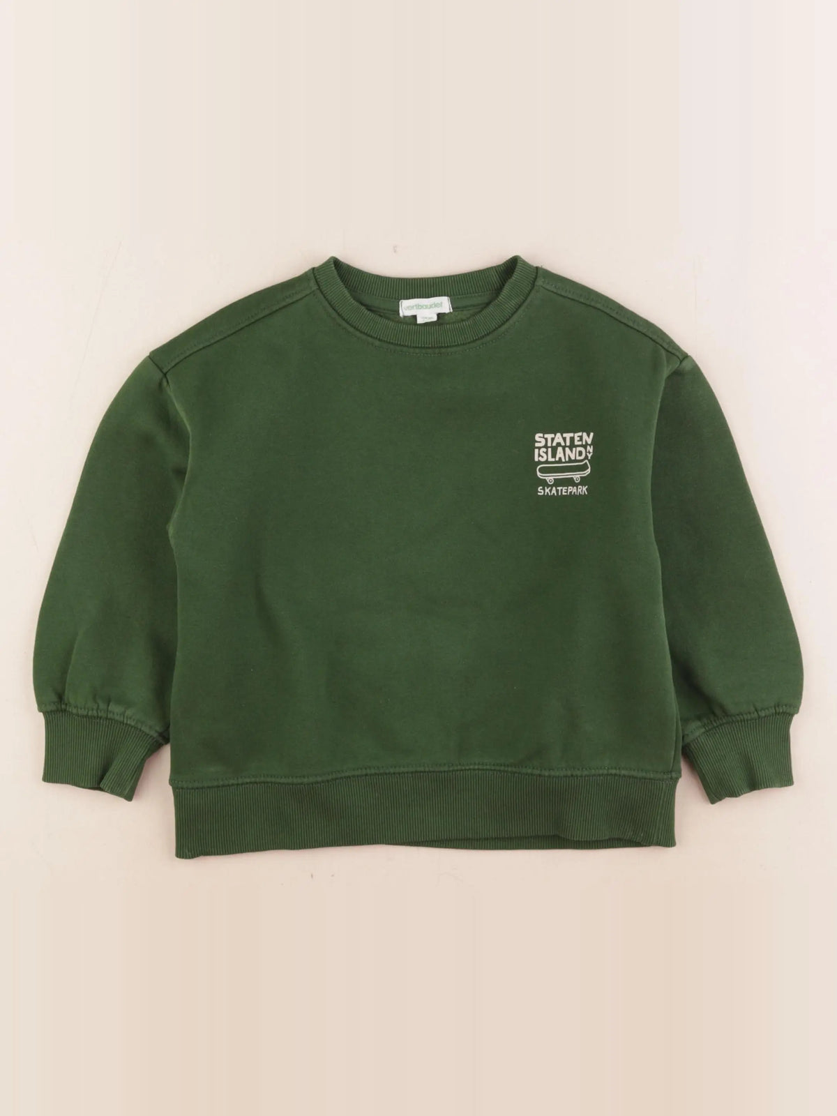 Vertbaudet - sweat vert - 4 ans
