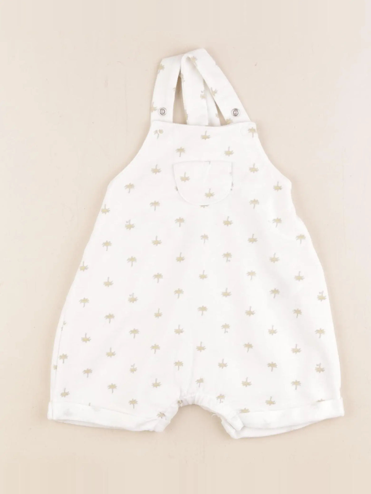 Petit Bateau - salopette blanc - 6 mois