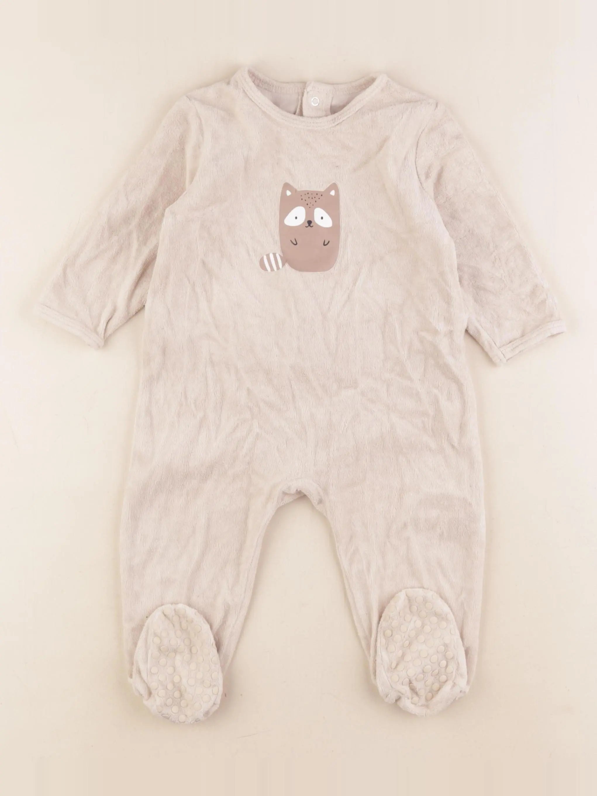 La Redoute - pyjama velours beige - 1 an