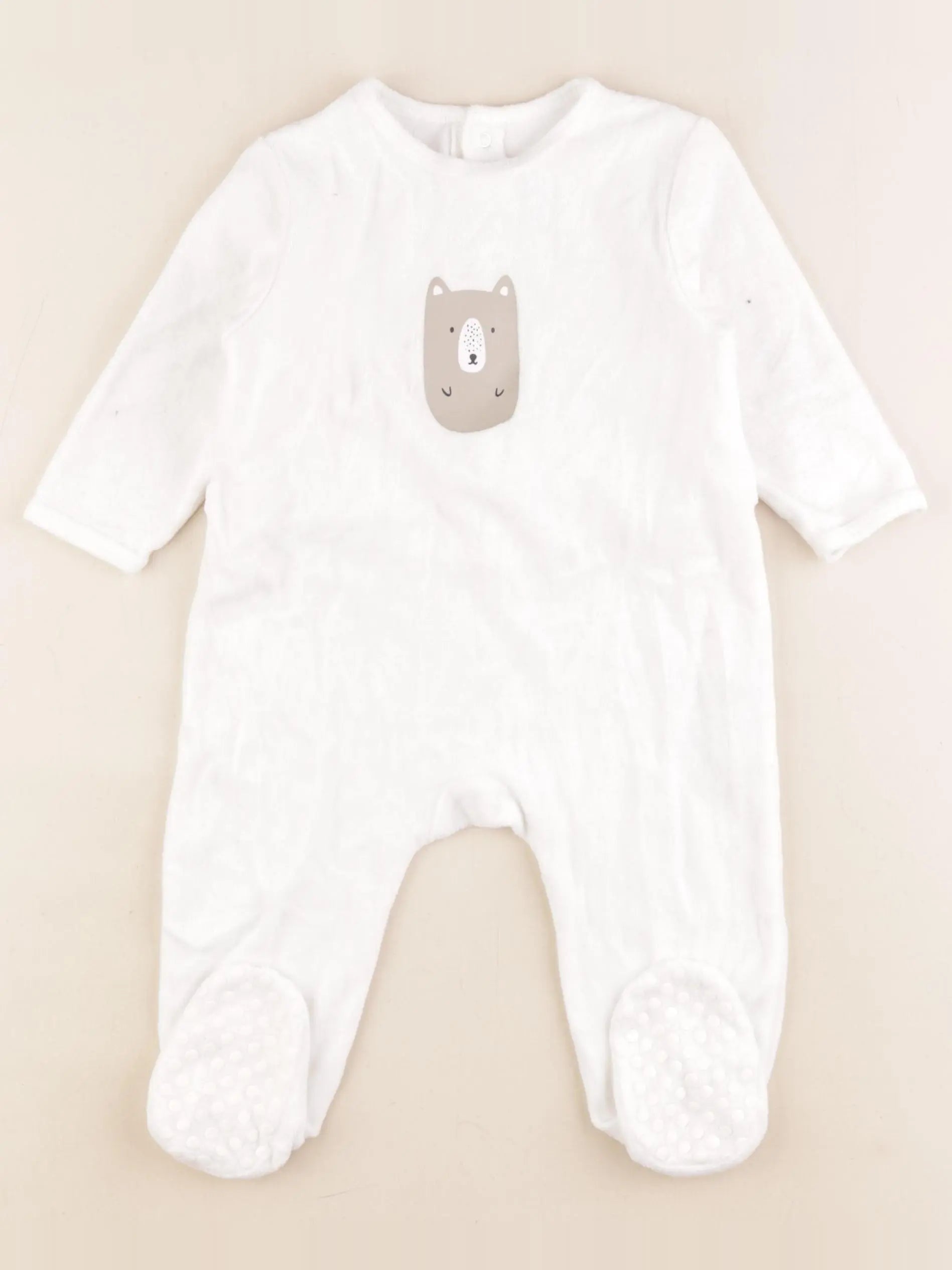 La Redoute - pyjama velours blanc - 1 an
