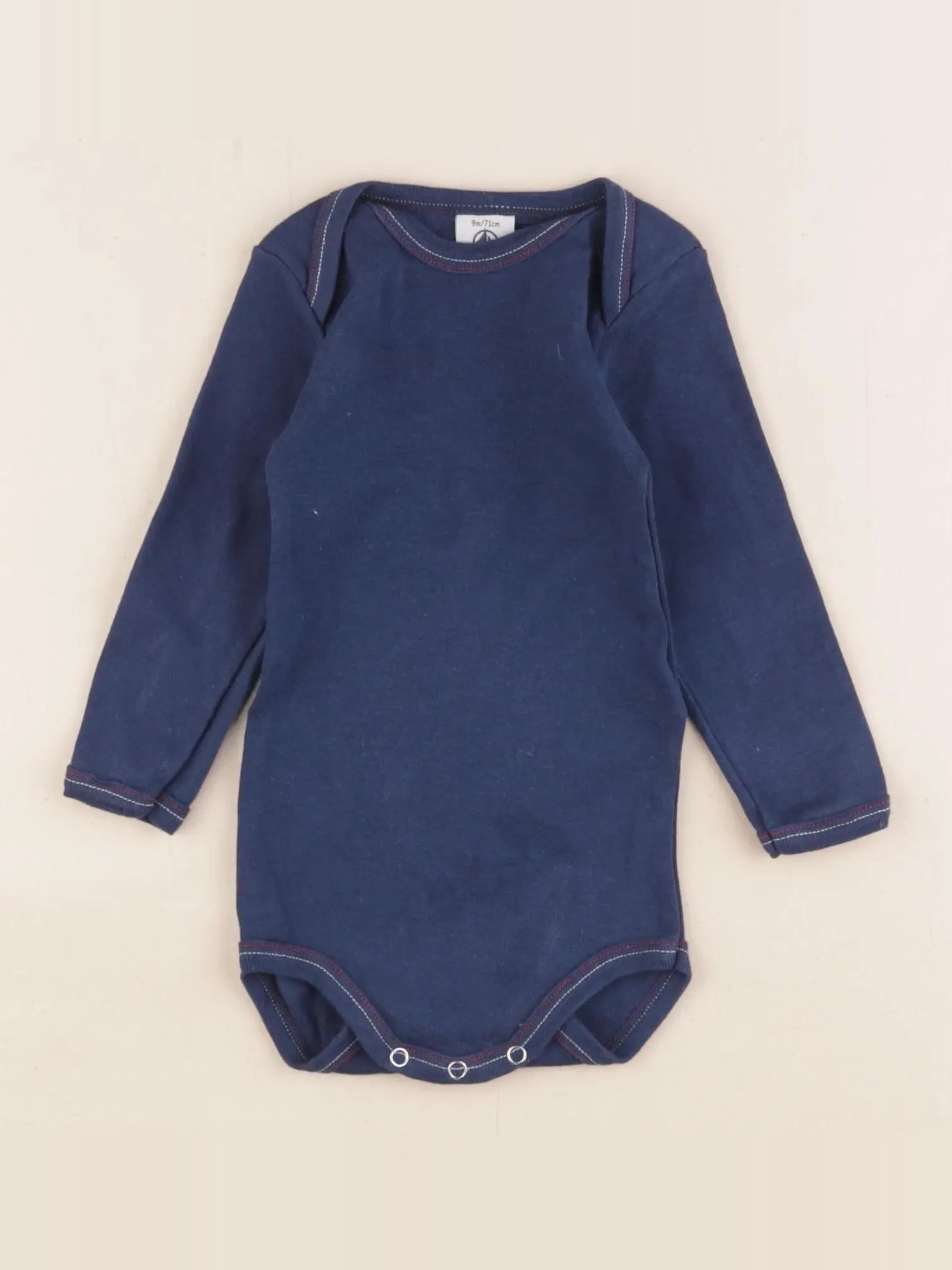 Petit Bateau - body bleu - 9 mois
