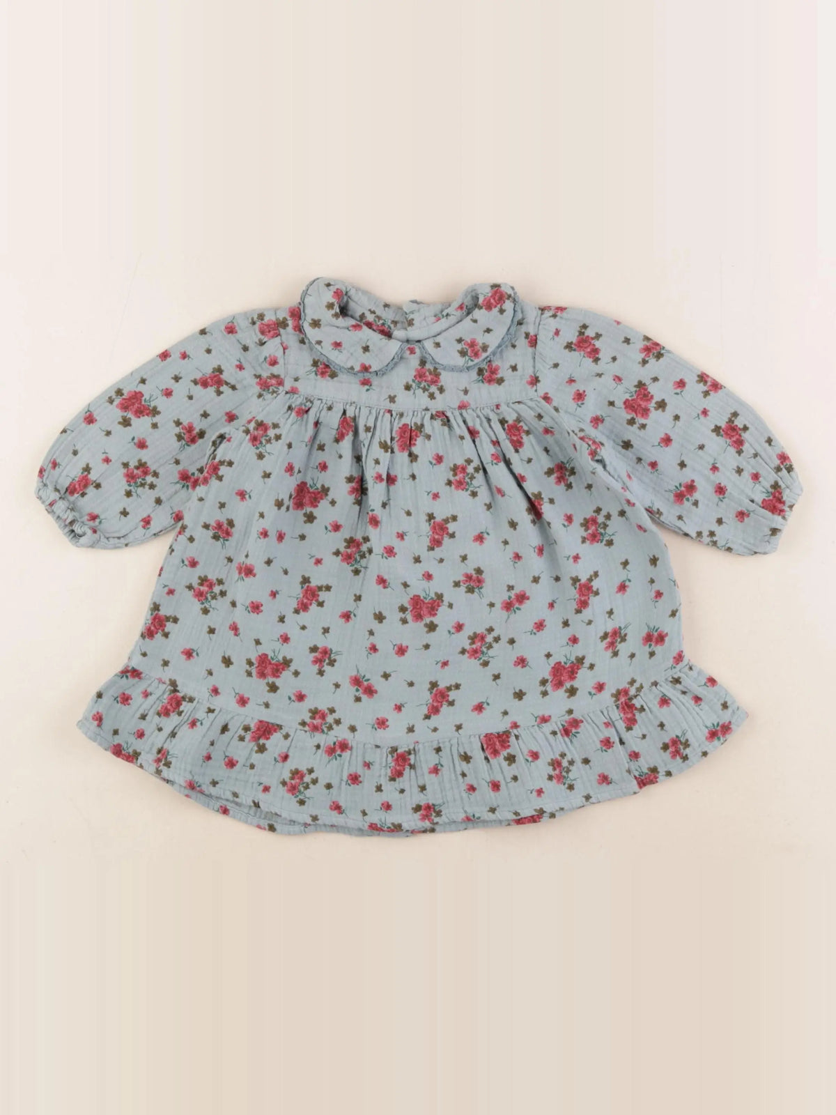 Bonton - robe bleu - 6 mois