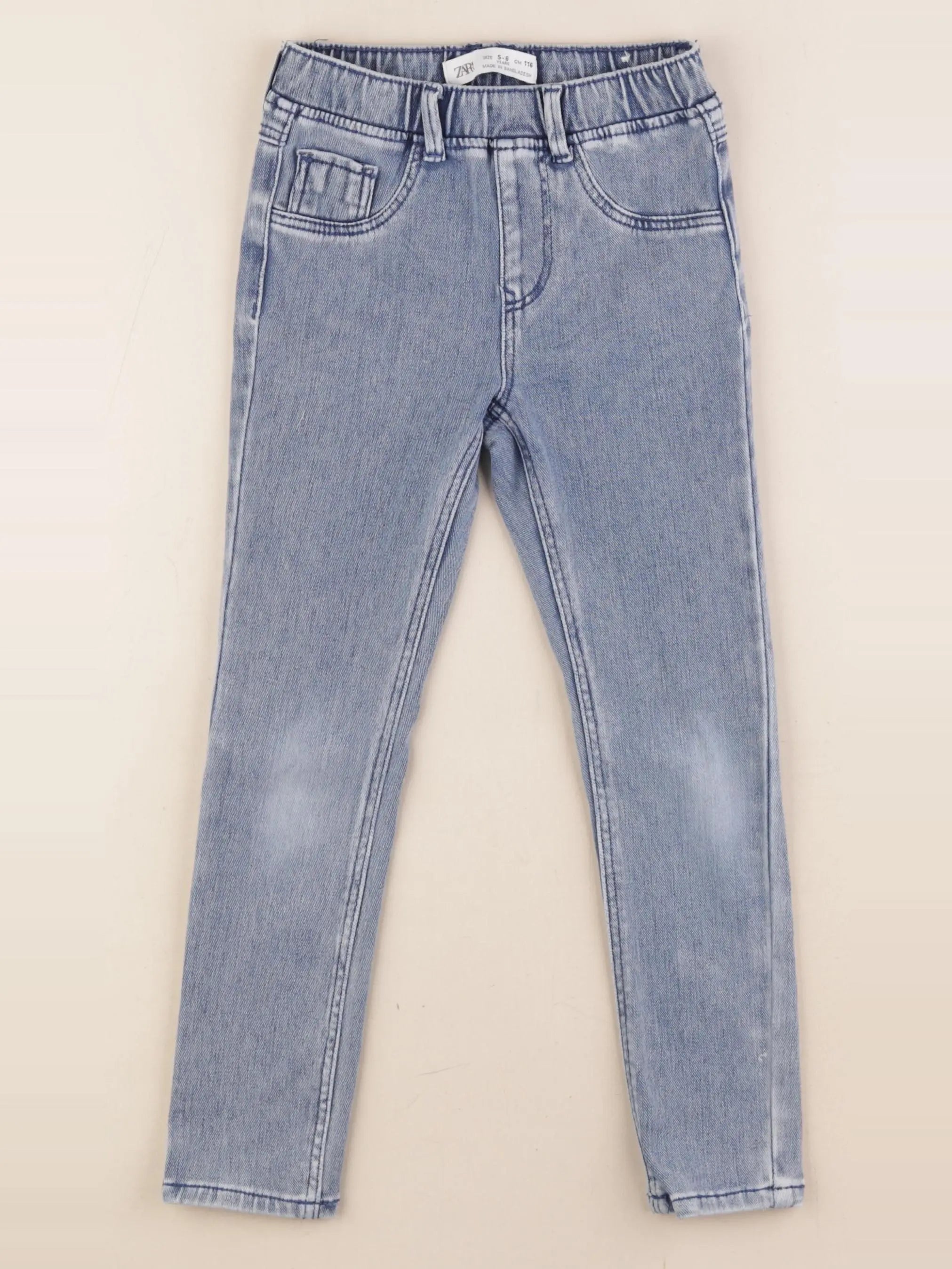 Zara - jegging bleu - 5/6 ans