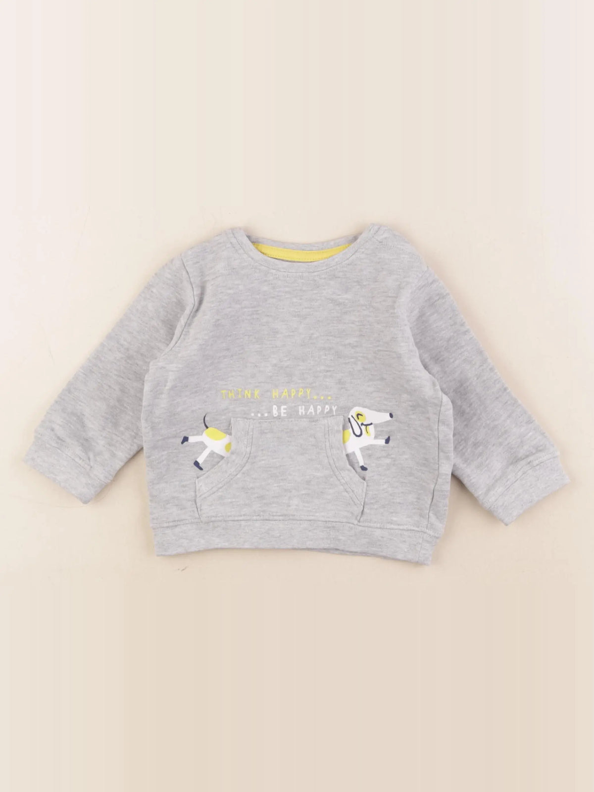 Vertbaudet - sweat gris - 12 mois