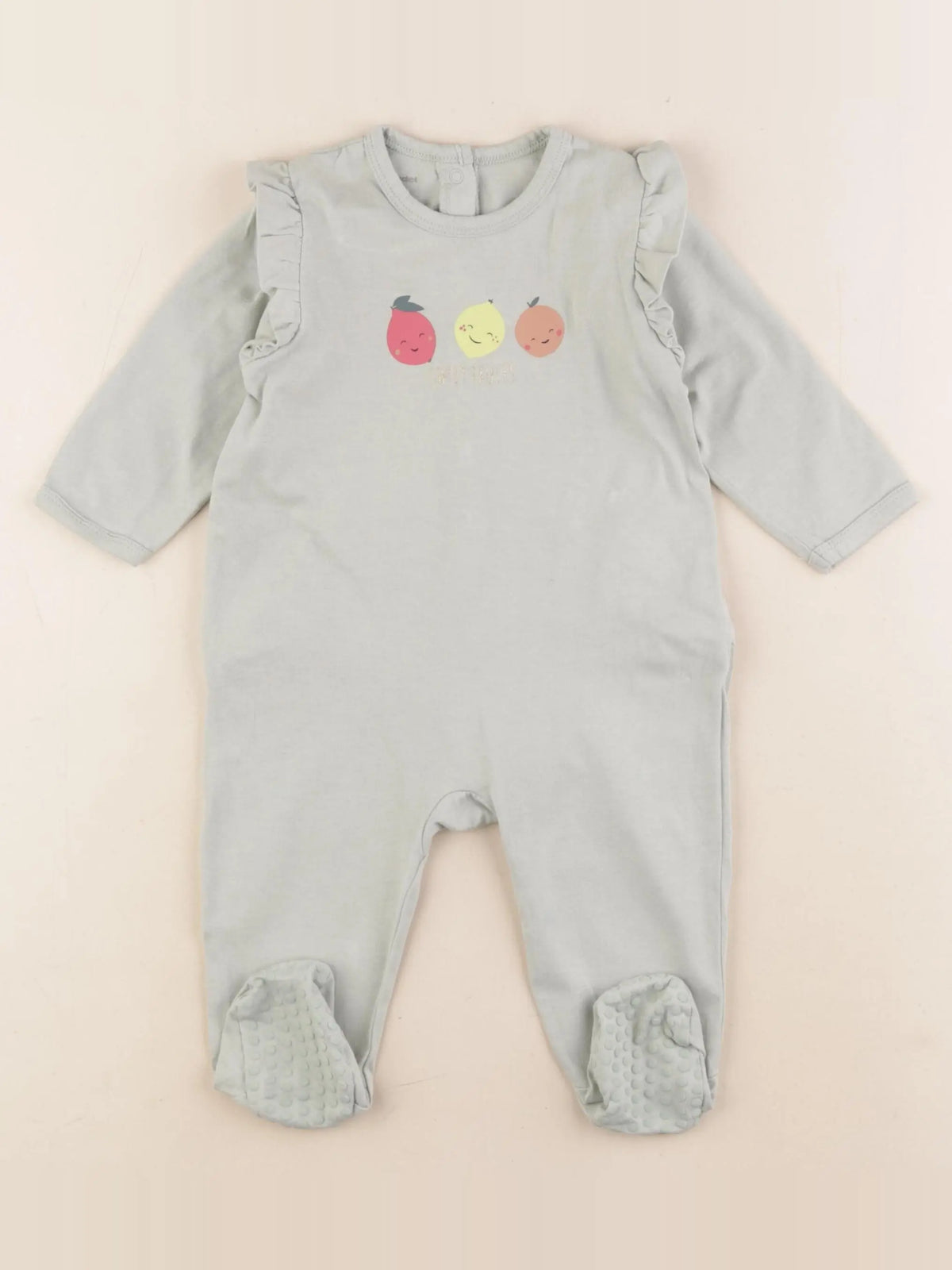 Vertbaudet - pyjama coton vert - 9 mois