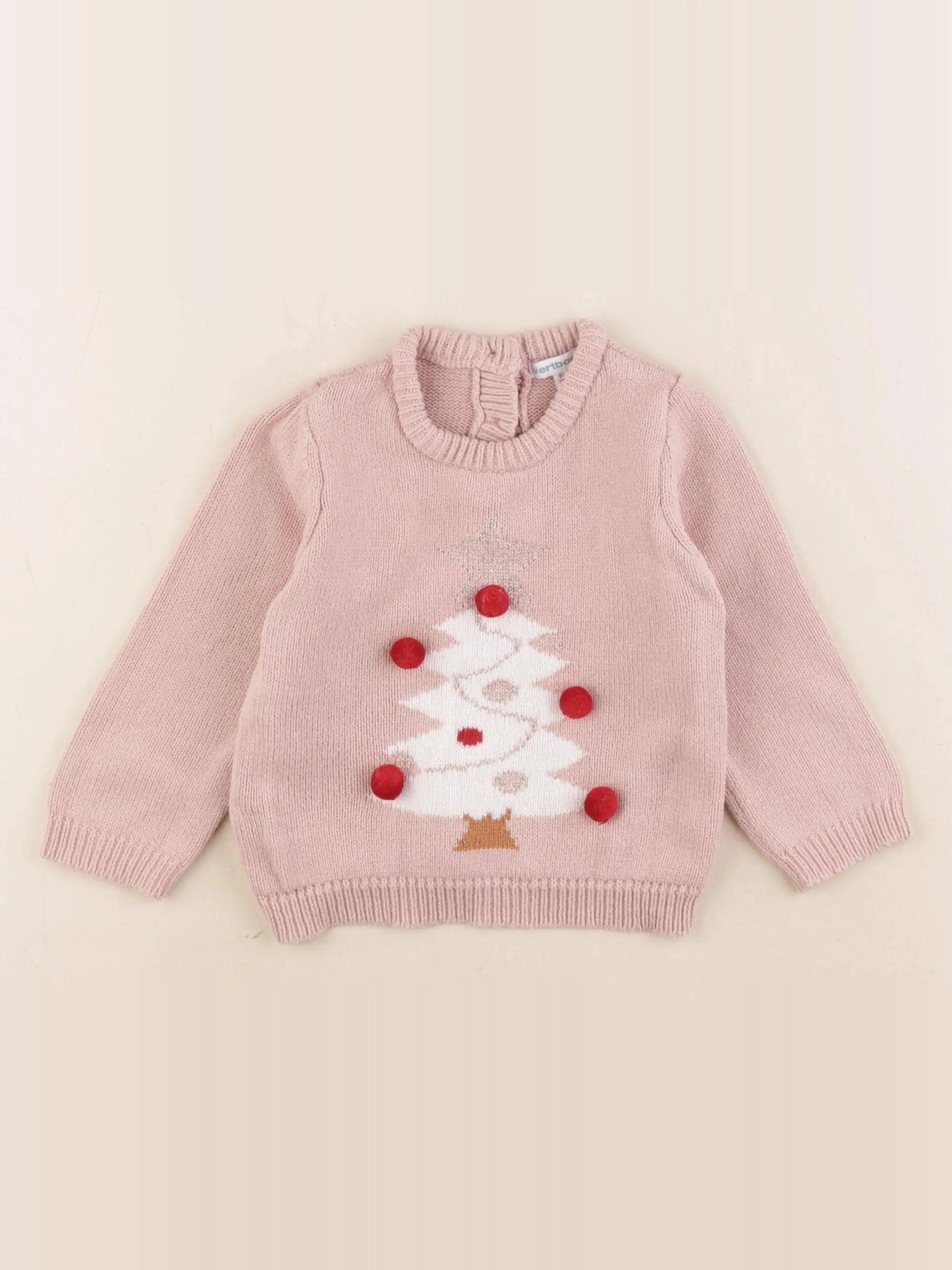 Vertbaudet - pull rose - 18 mois