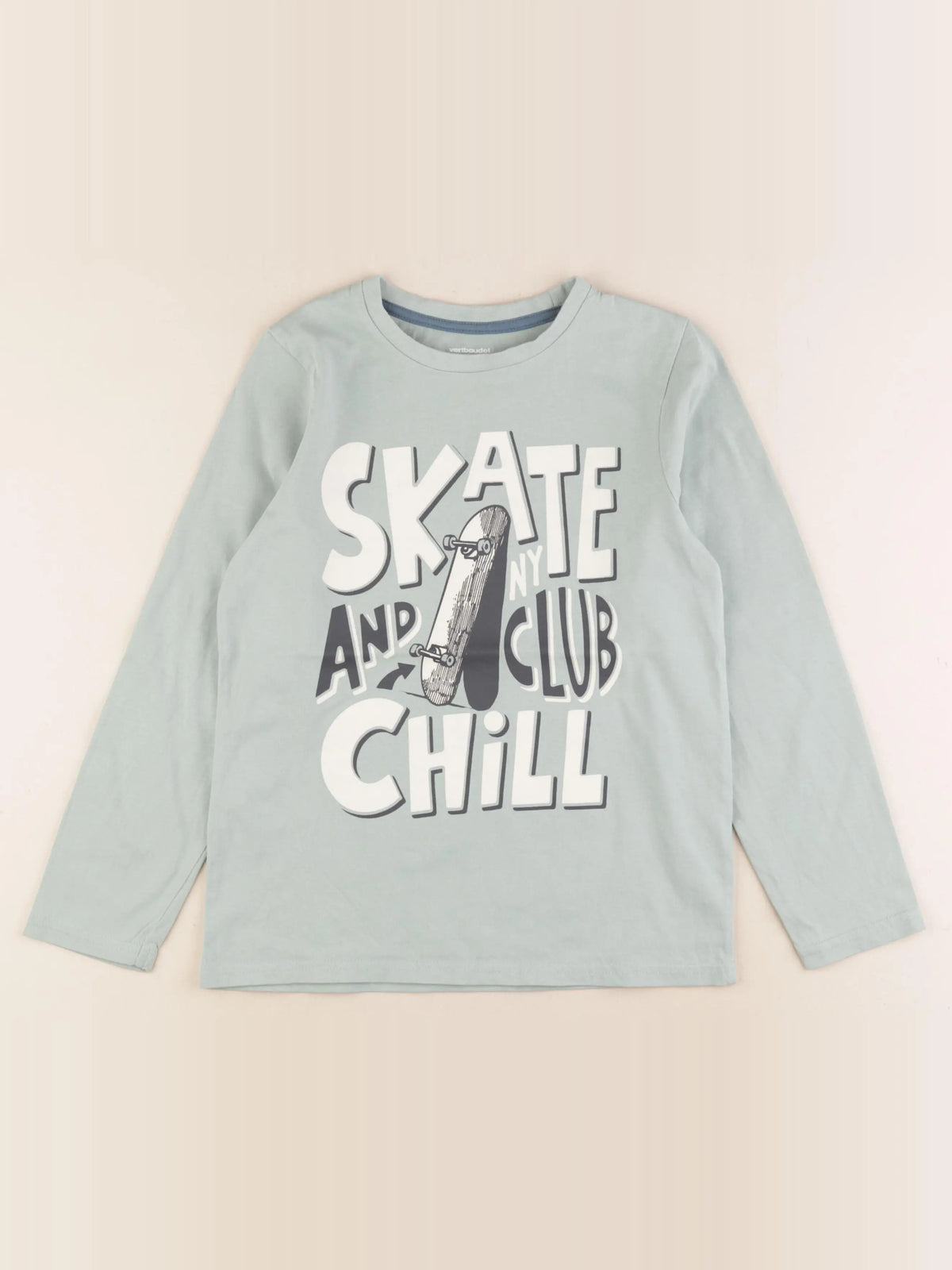 Vertbaudet - tee-shirt coton vert - 10 ans