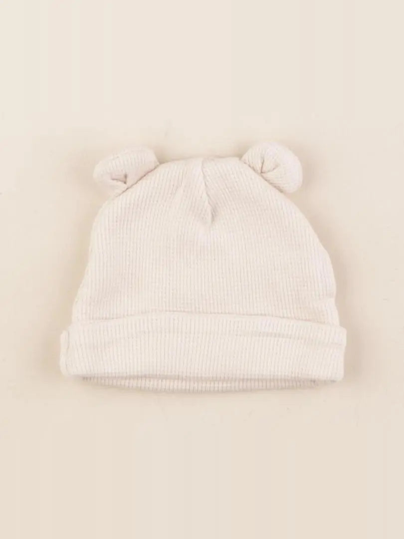 Vertbaudet - bonnet beige - 0/1 mois