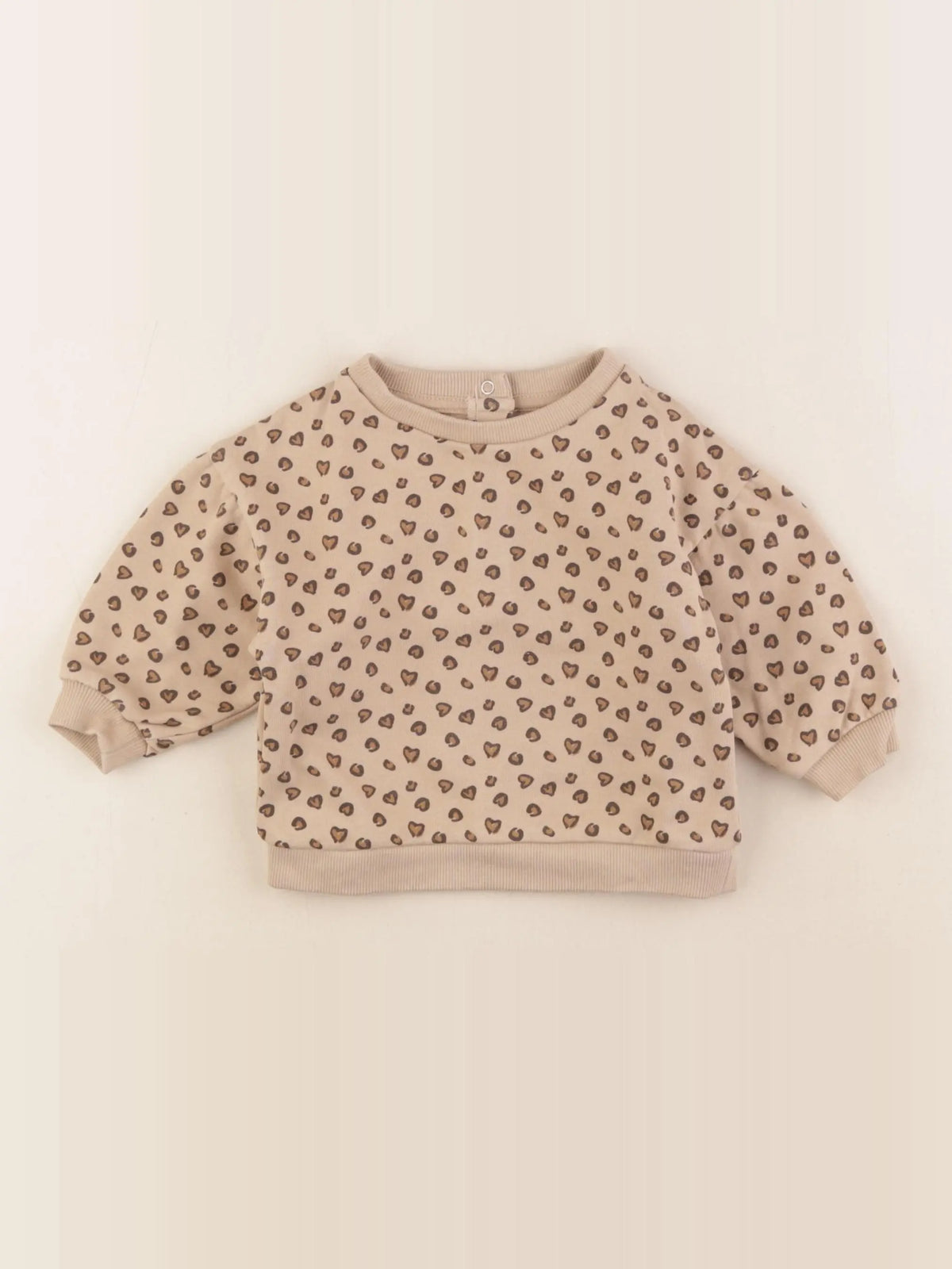 Vertbaudet - sweat beige - 9 mois