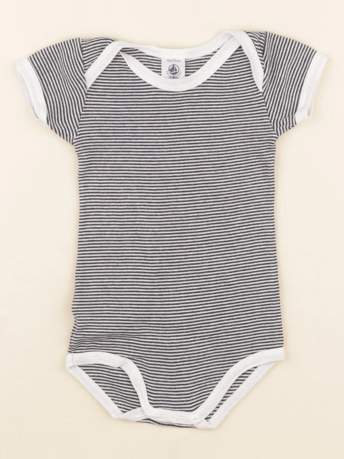 Petit Bateau - body bleu - 12 mois