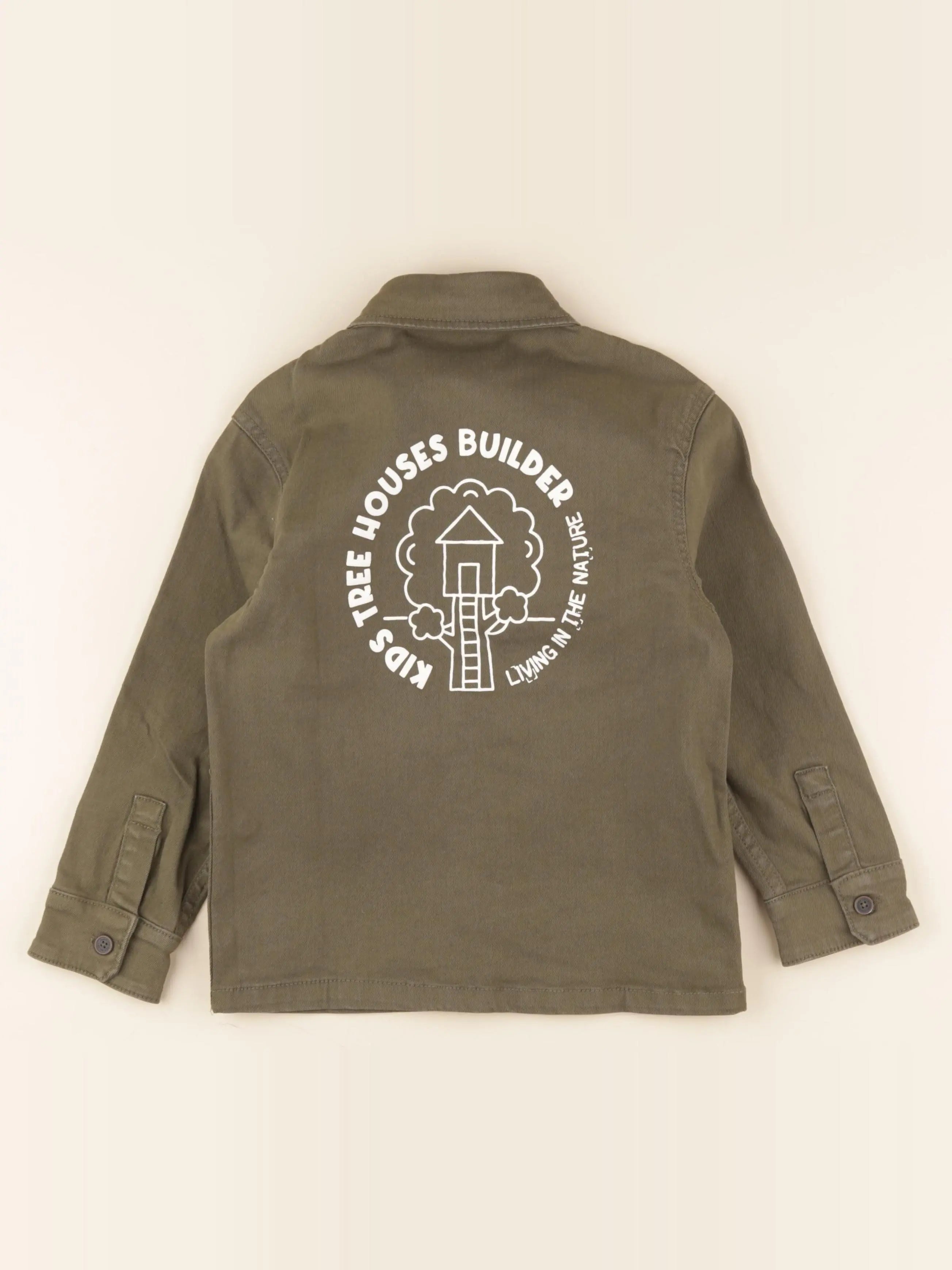 Vertbaudet - veste imprimé au dos vert - 6 ans