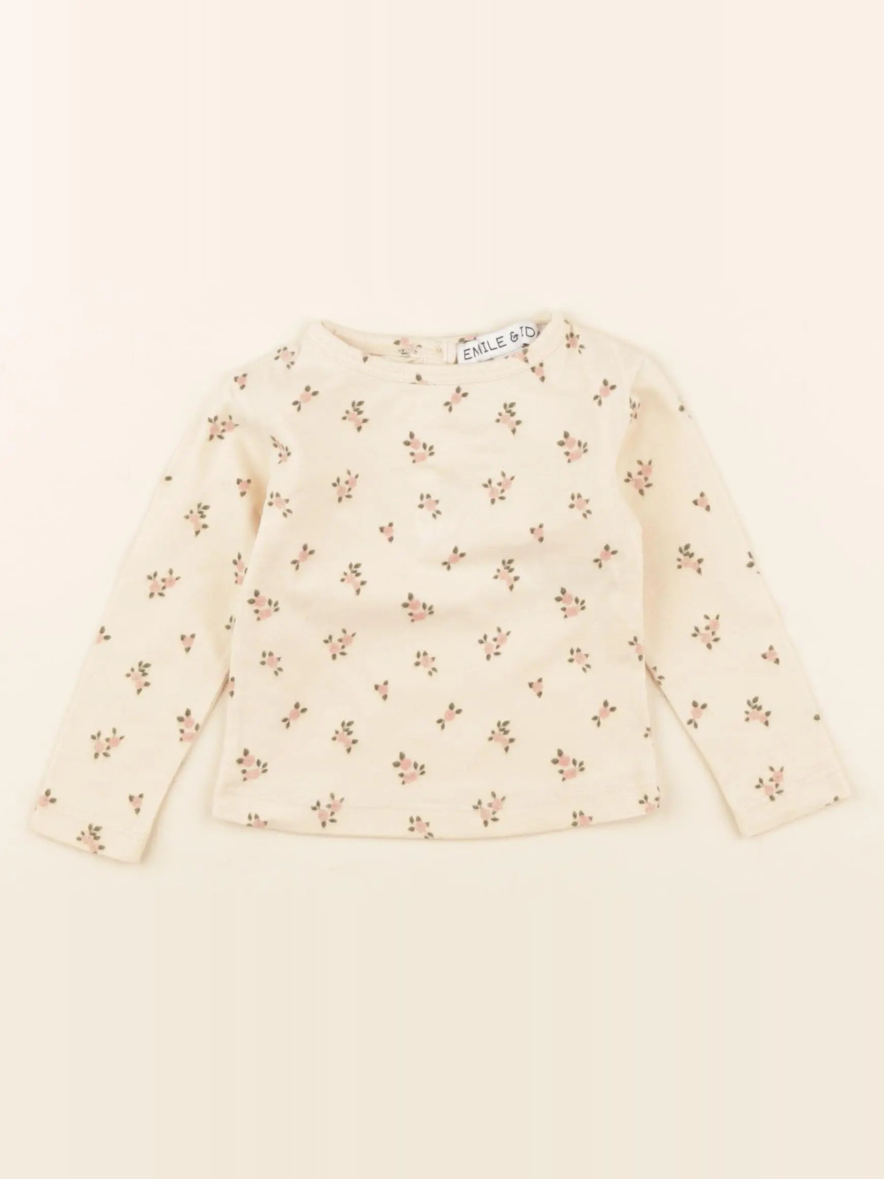 Emile et Ida - tee-shirt beige - 3 mois