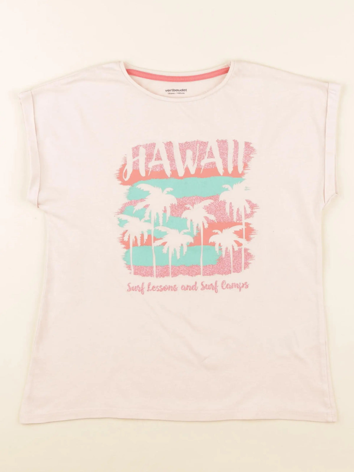 Vertbaudet - tee-shirt rose - 10 ans