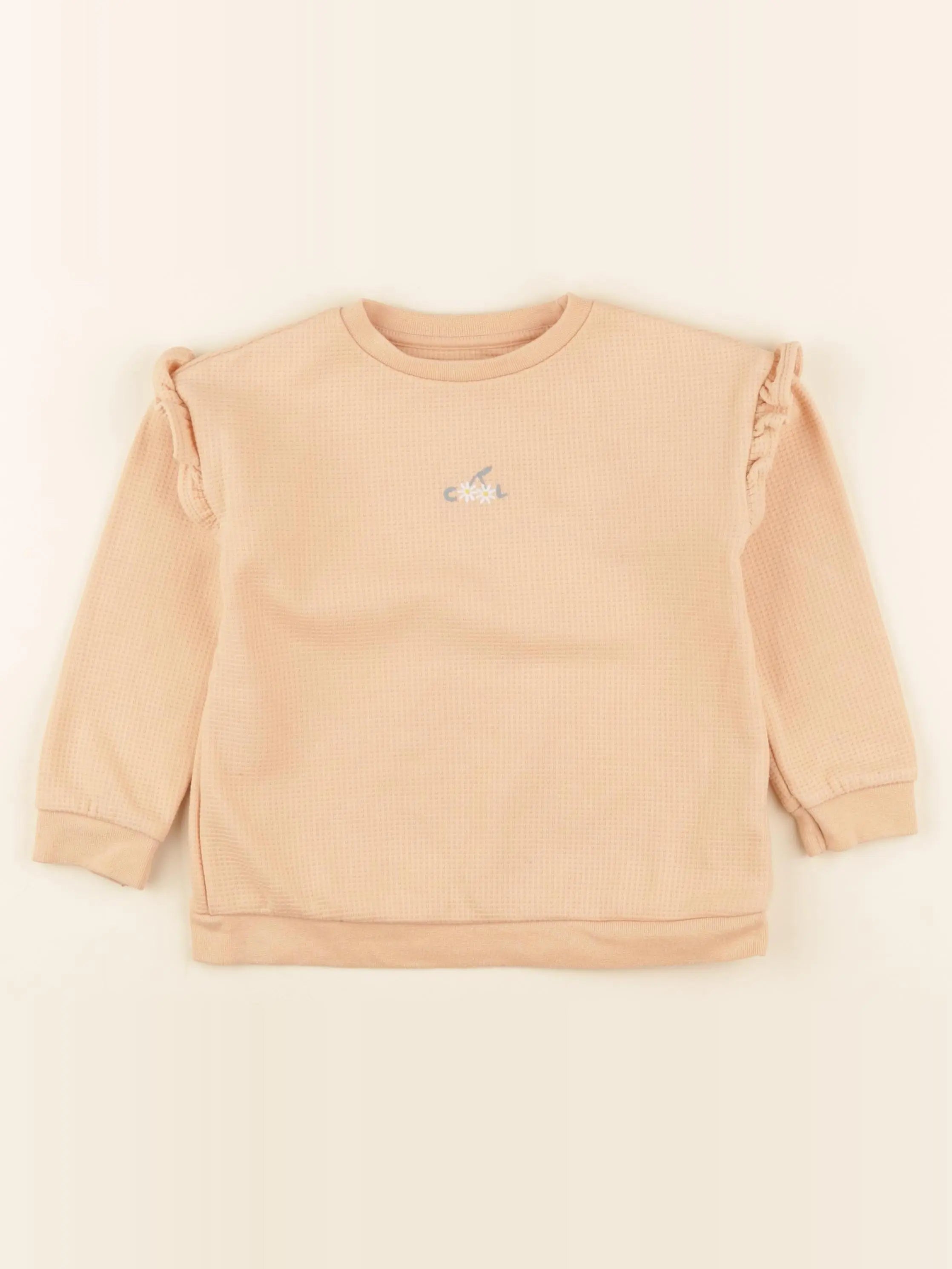 Vertbaudet - sweat orange - 4 ans
