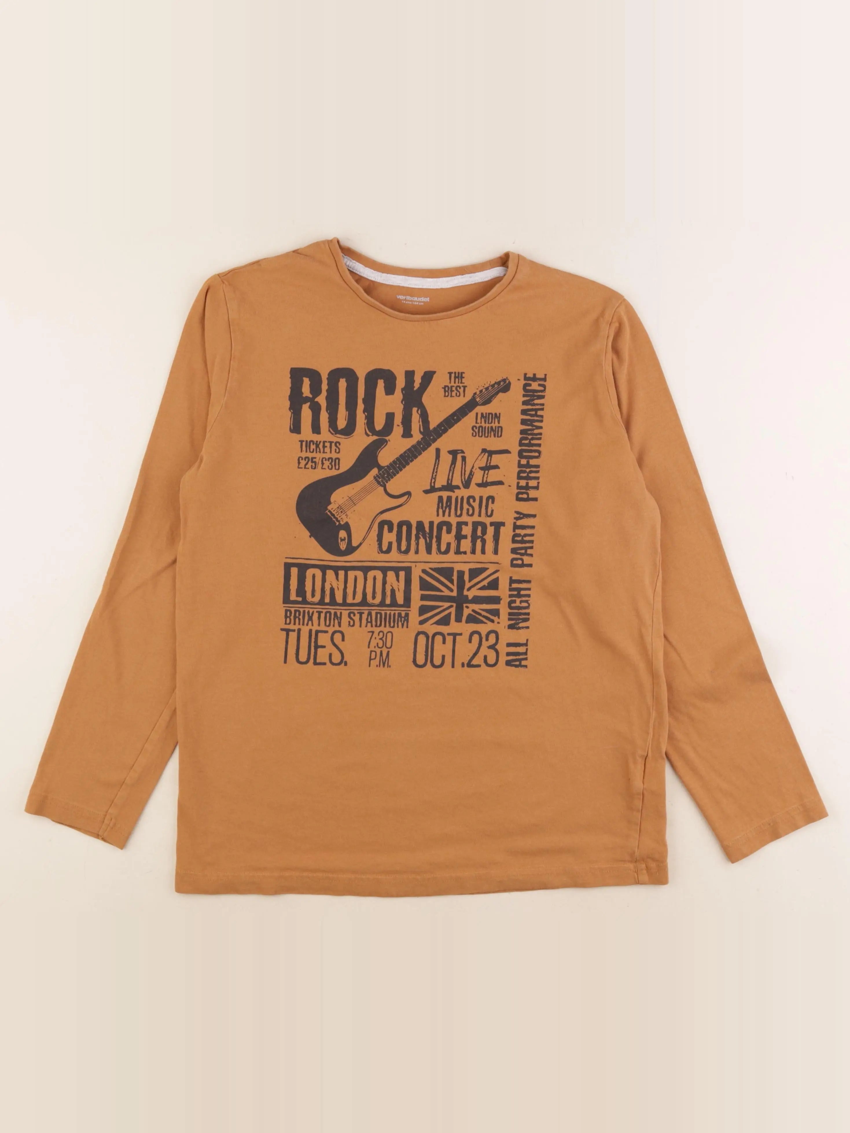Vertbaudet - tee-shirt marron - 14 ans