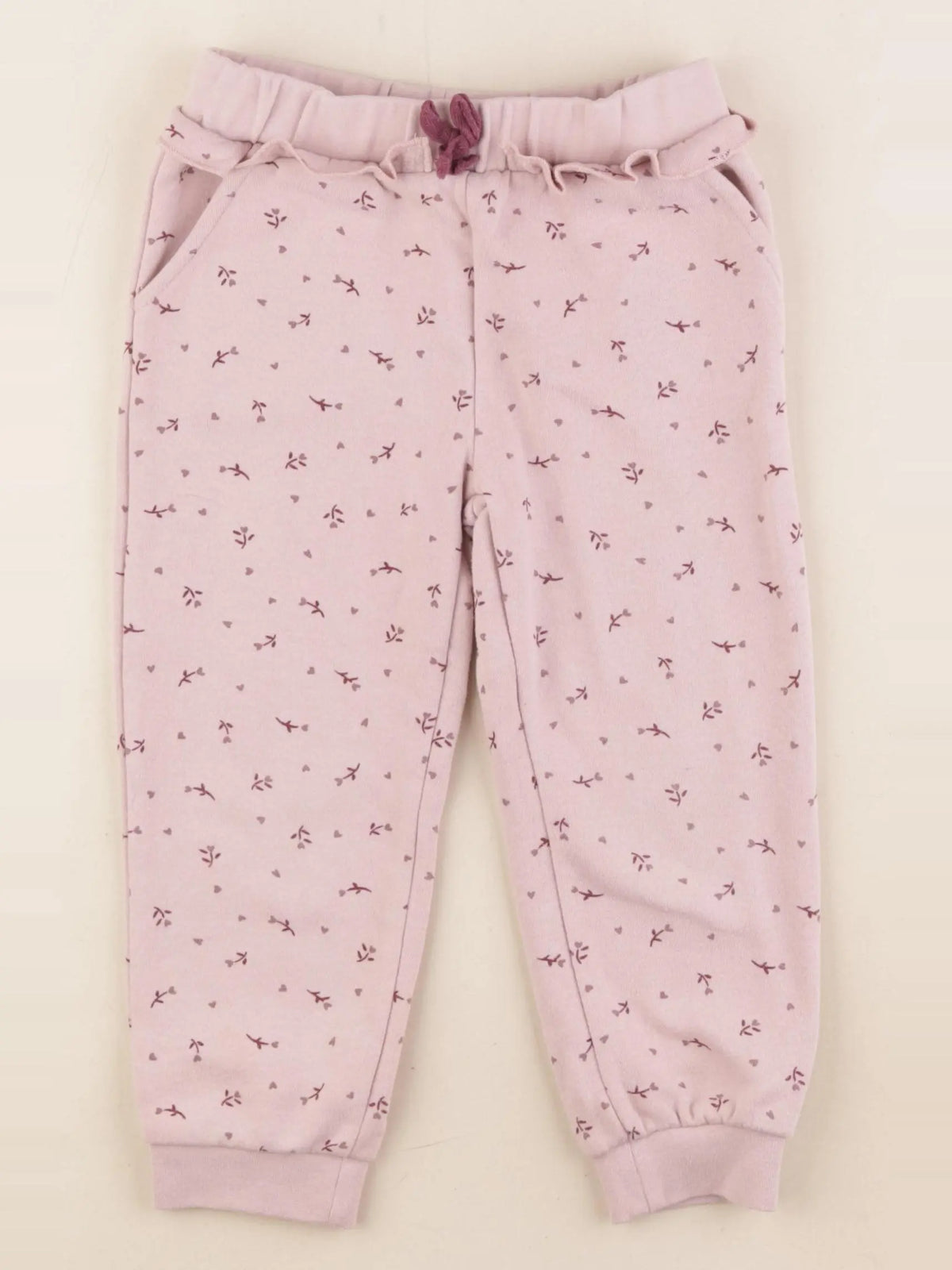 Vertbaudet - jogging doublé rose - 4 ans