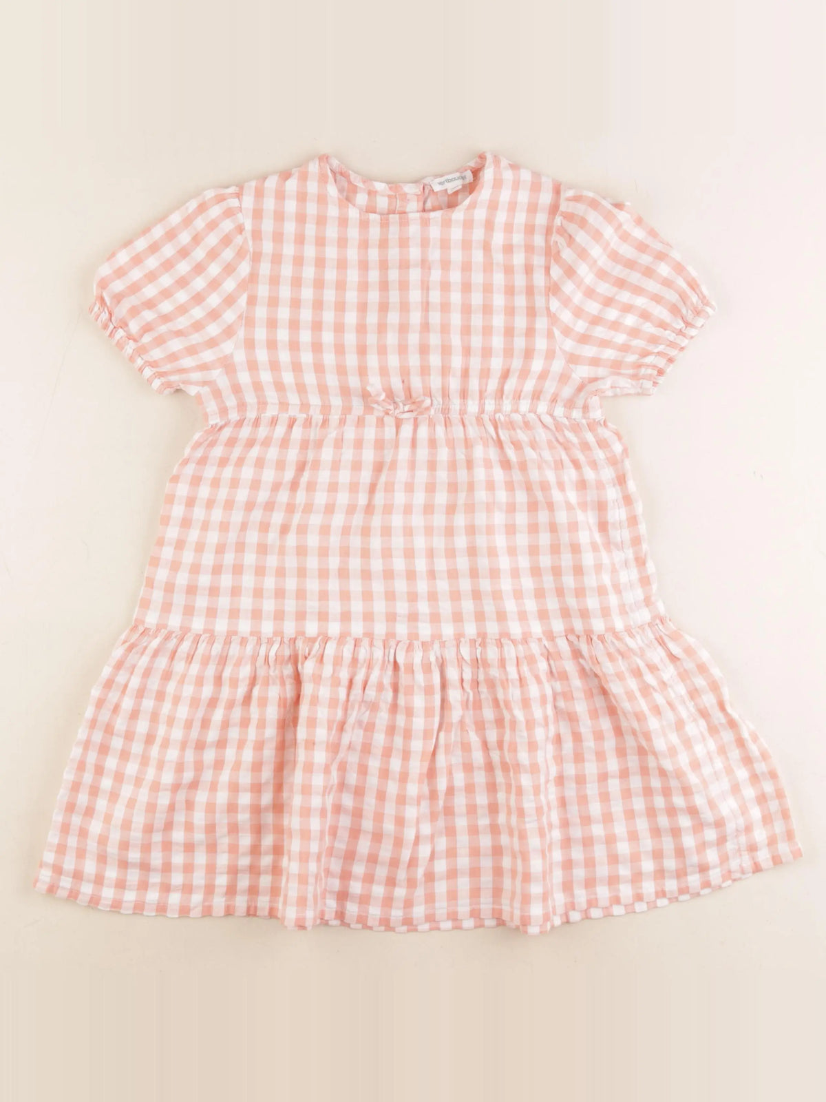 Vertbaudet - robe blanc, rose - 6 ans