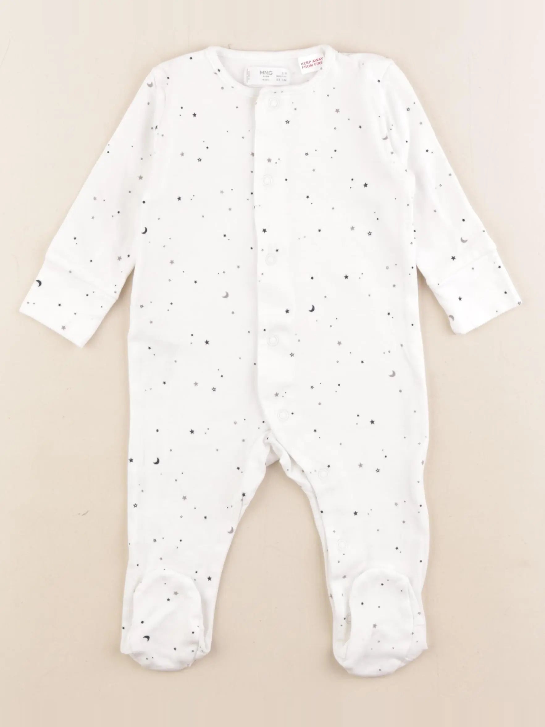 Mango - pyjama coton blanc - 3/6 mois
