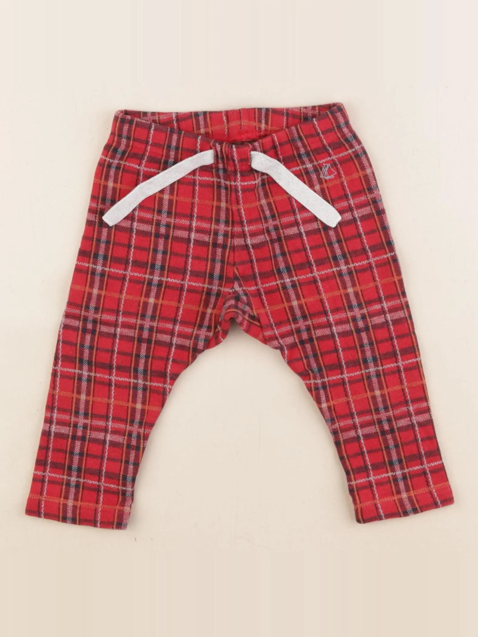 Petit Bateau - pantalon rouge - 12 mois