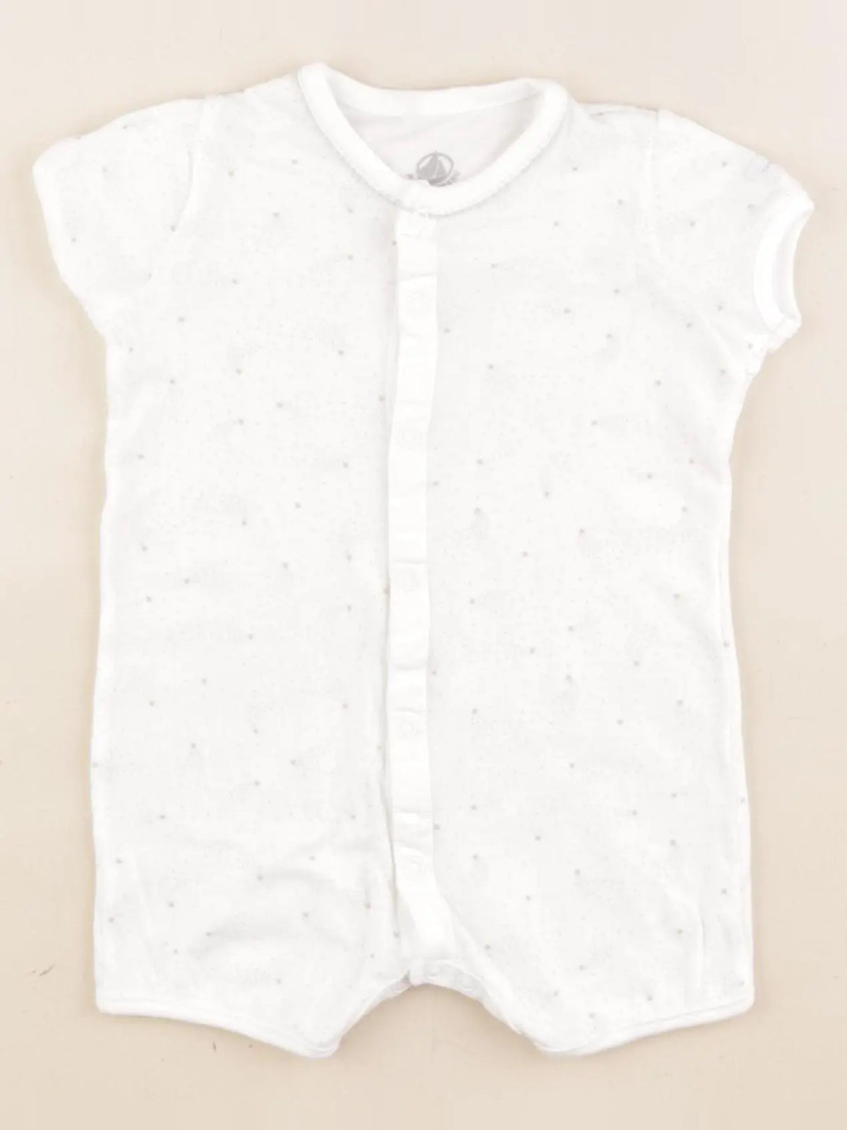 Petit Bateau - pyjama coton blanc - 3 mois