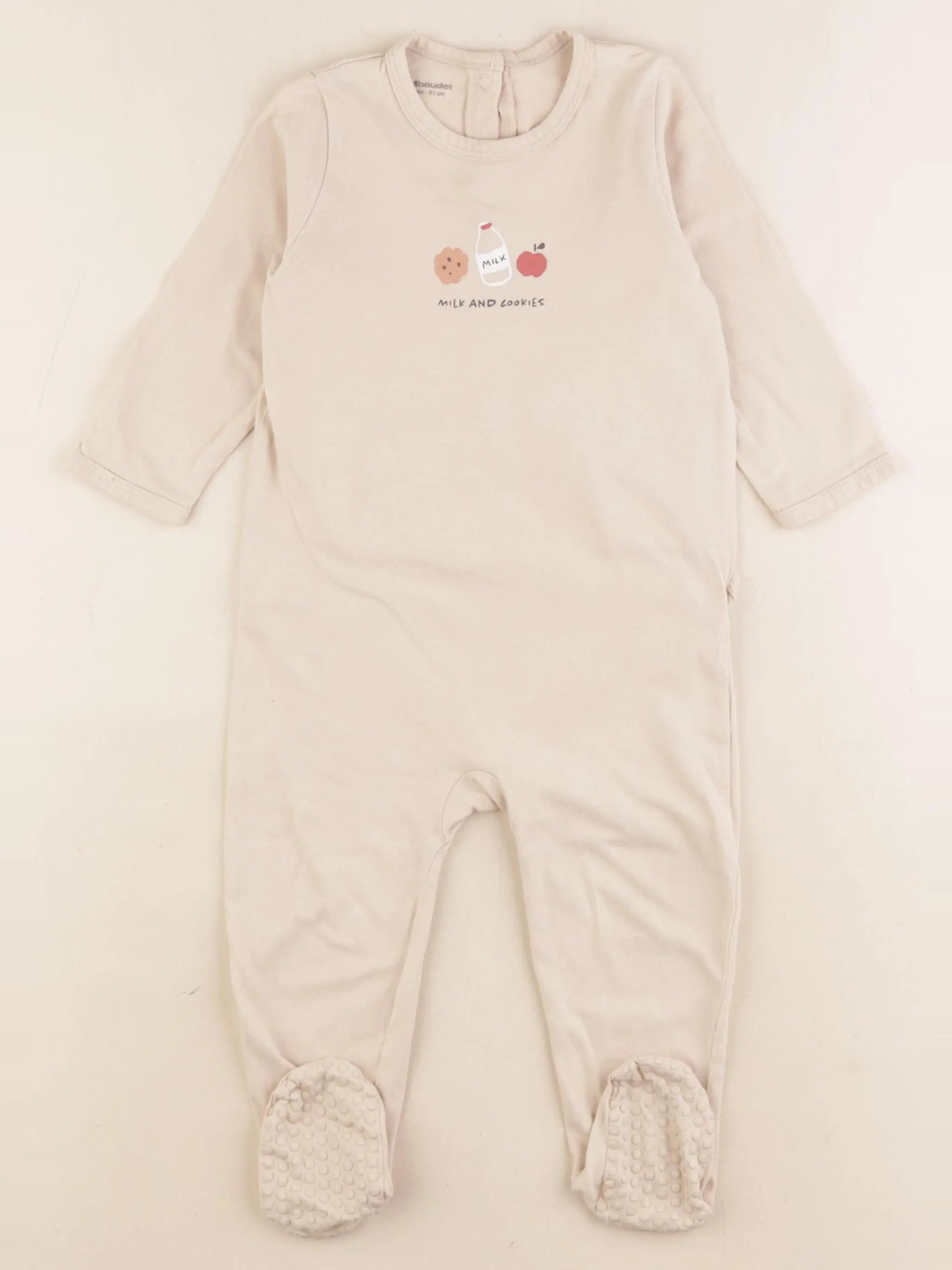 Vertbaudet - pyjama coton marron - 18 mois