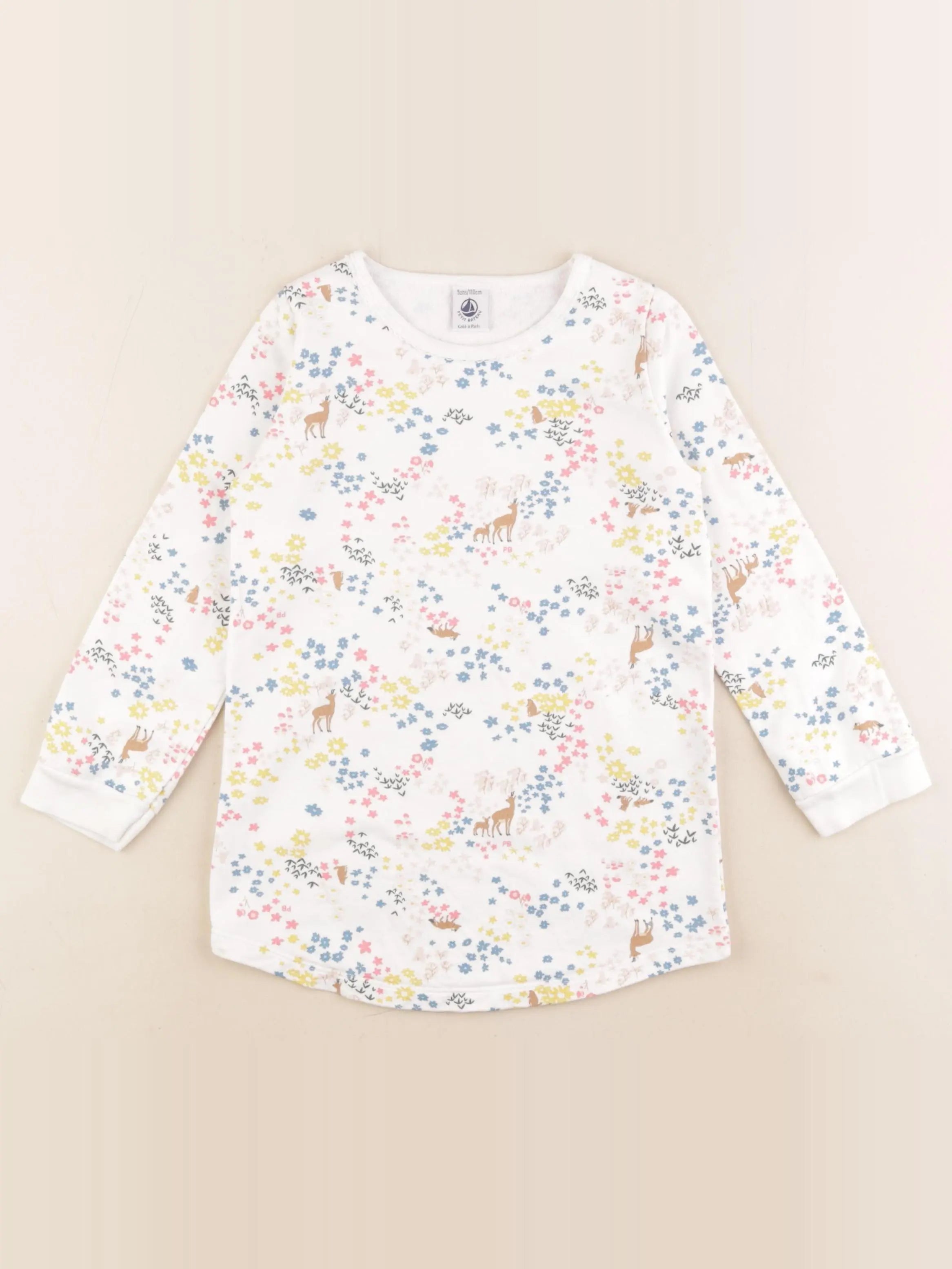 Petit Bateau - chemise de nuit coton multicolore - 5 ans