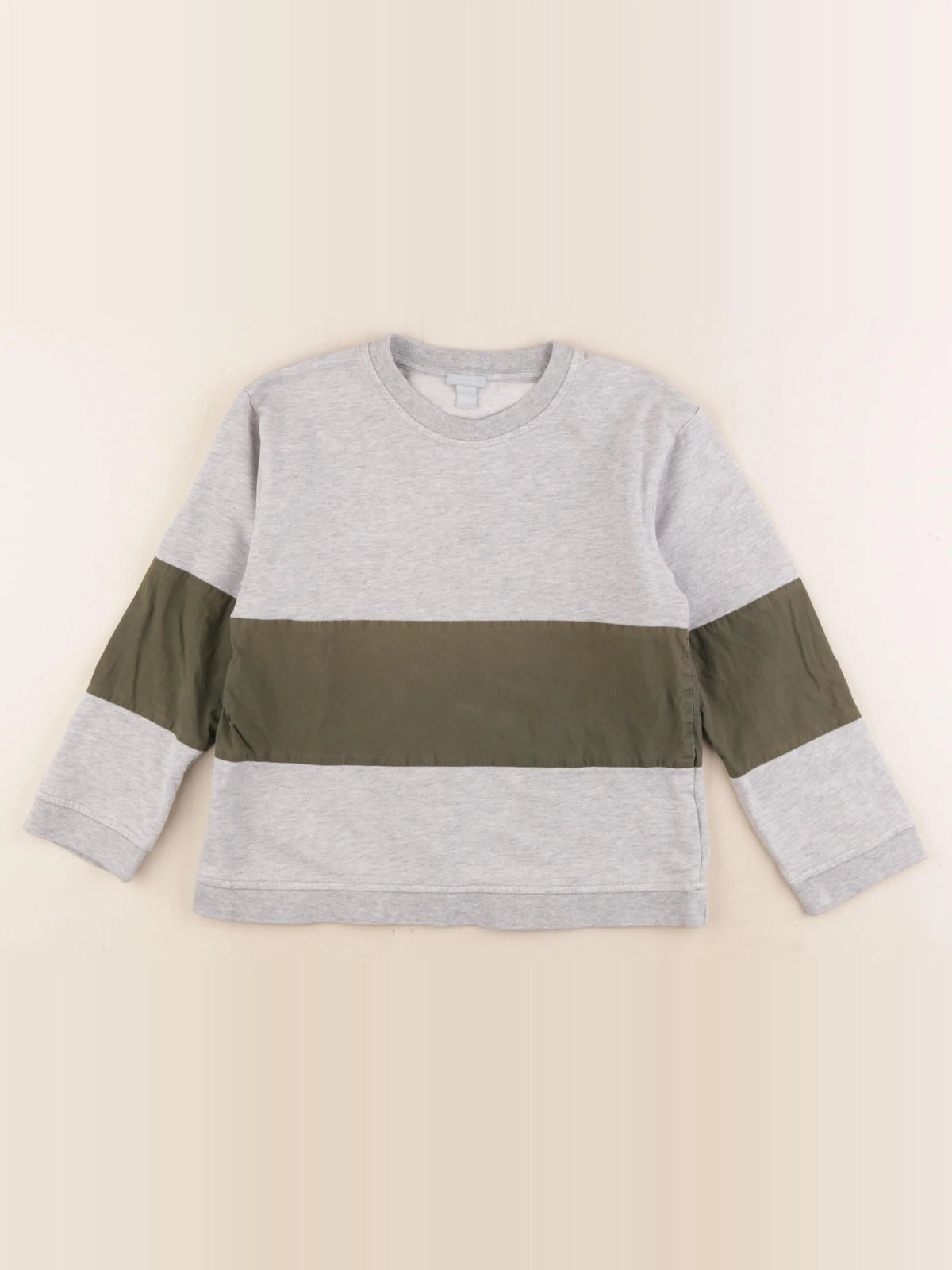 COS - sweat gris, vert - 6/8 ans