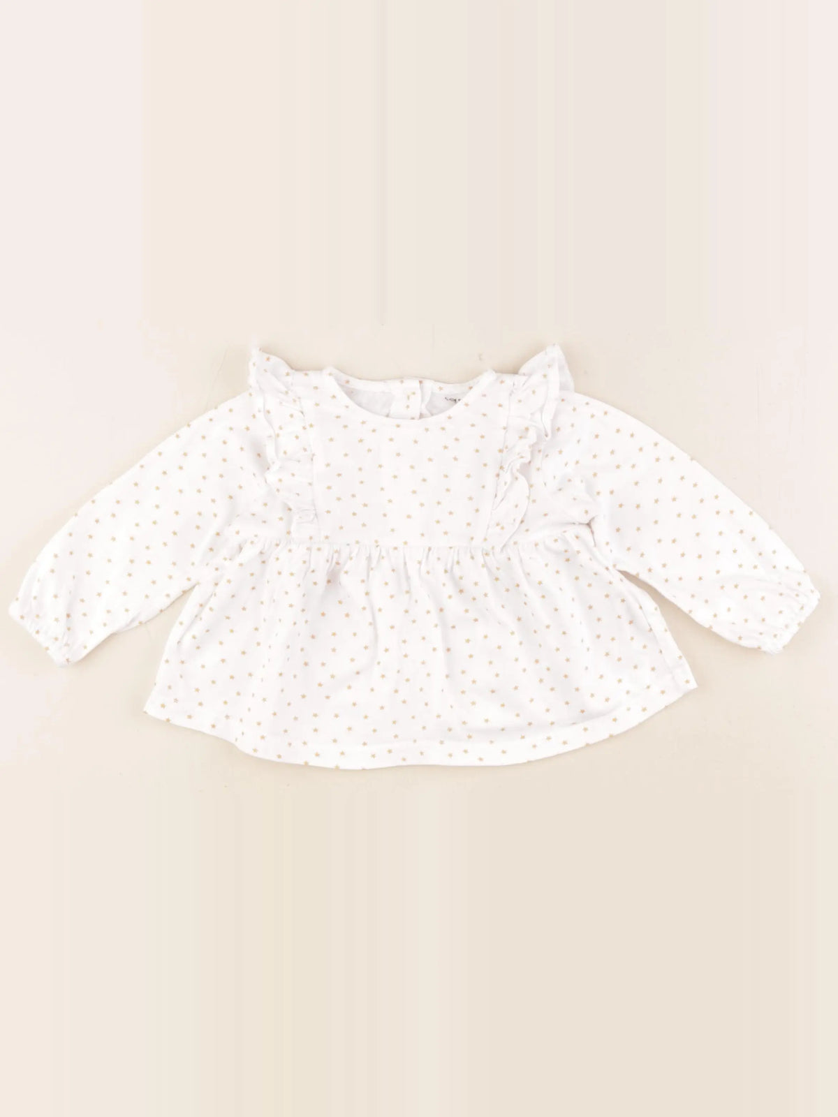 Vertbaudet - tee-shirt blanc, or - 12 mois