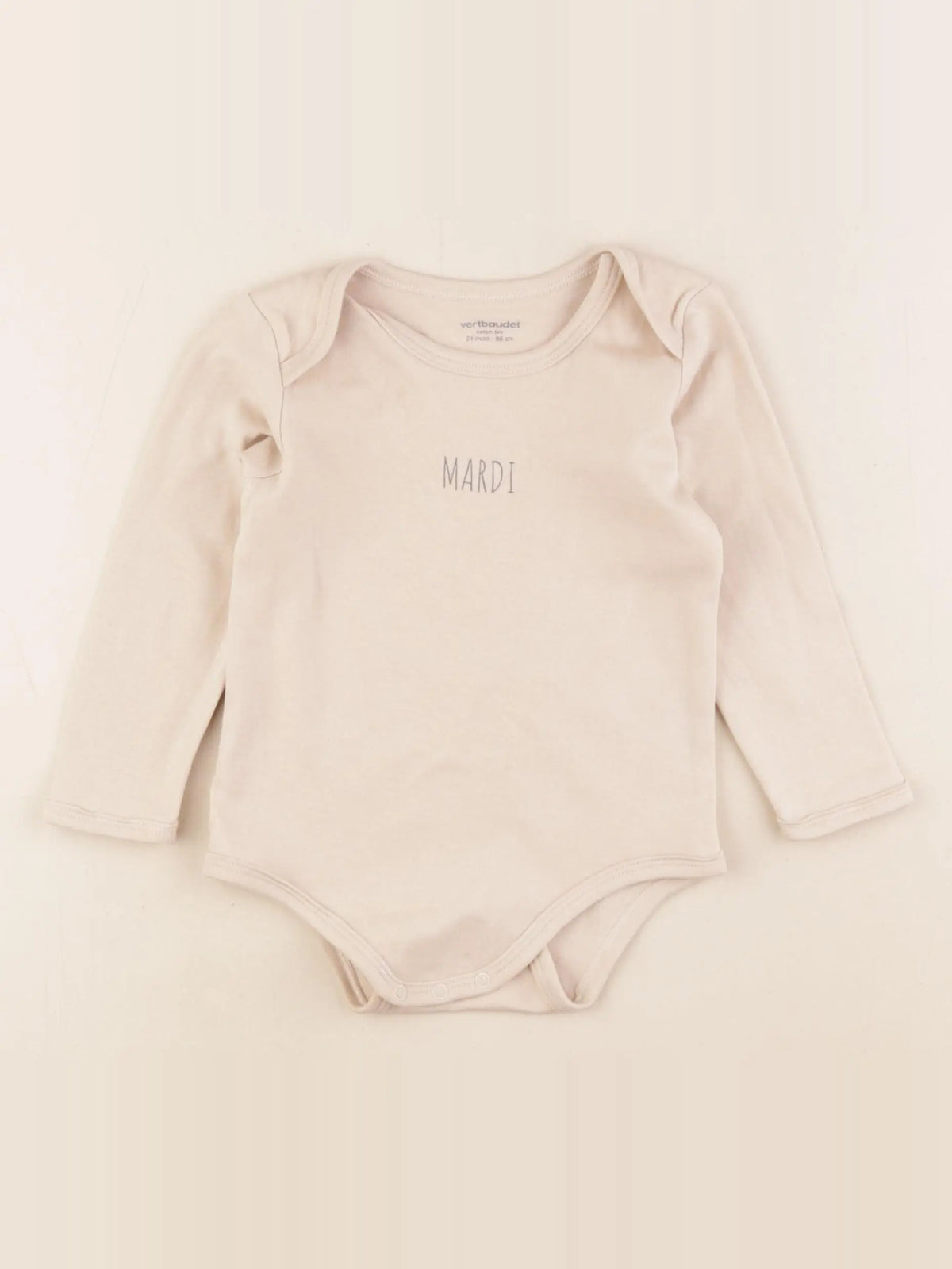 Vertbaudet - body beige - 24 mois