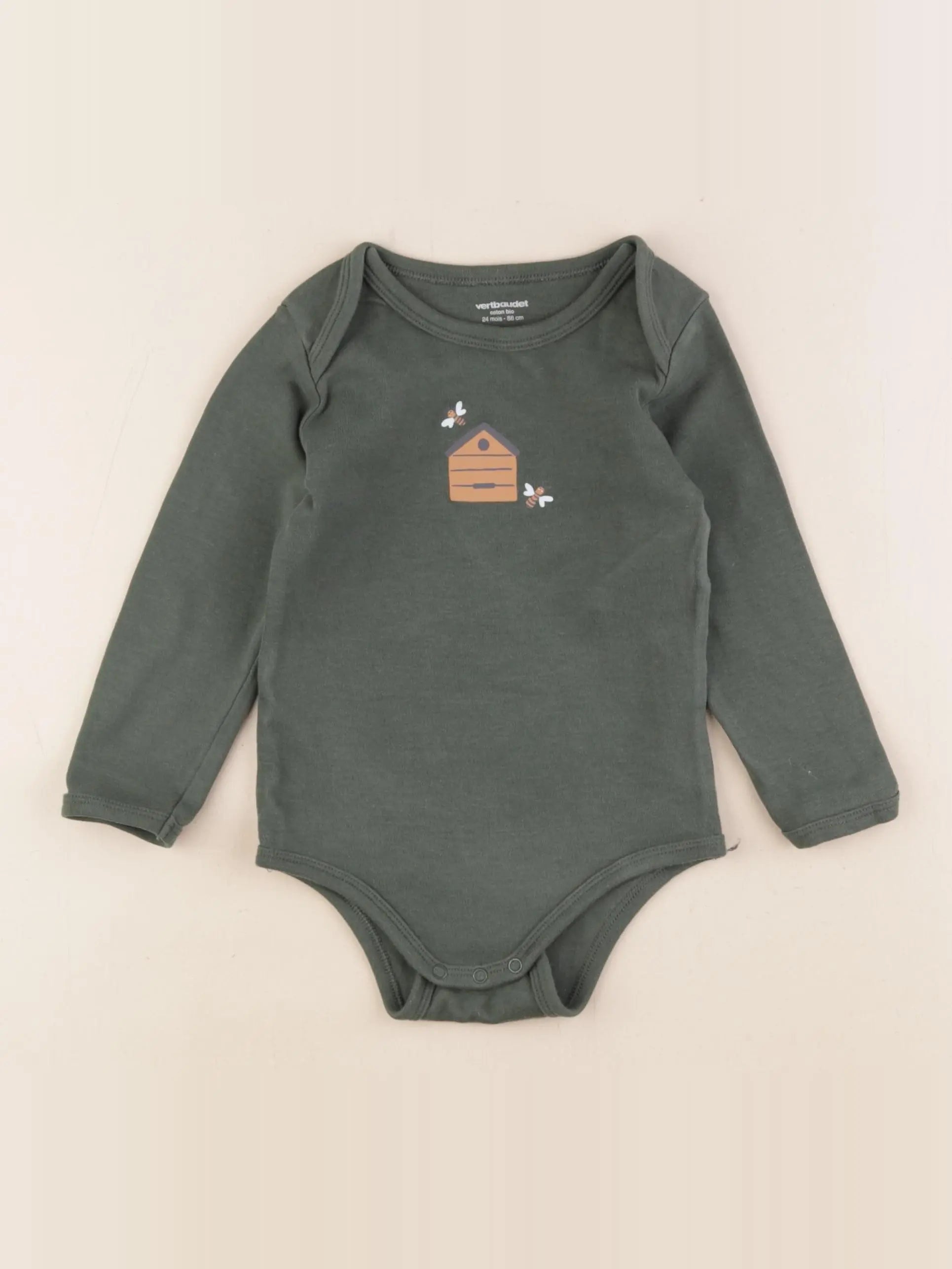 Vertbaudet - body vert - 24 mois
