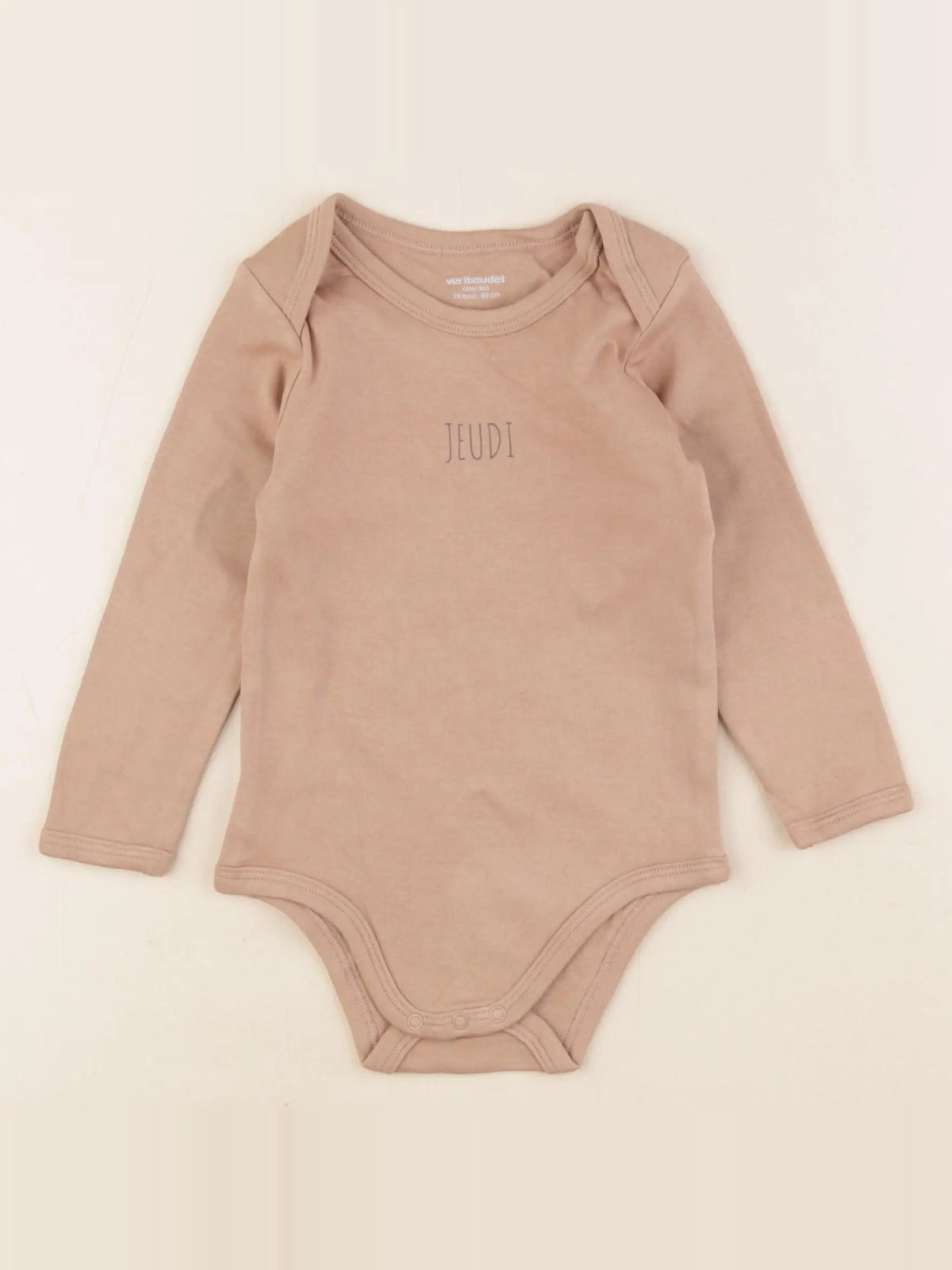 Vertbaudet - body marron - 24 mois