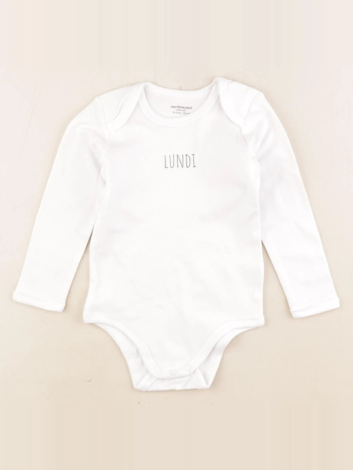 Vertbaudet - body blanc - 24 mois