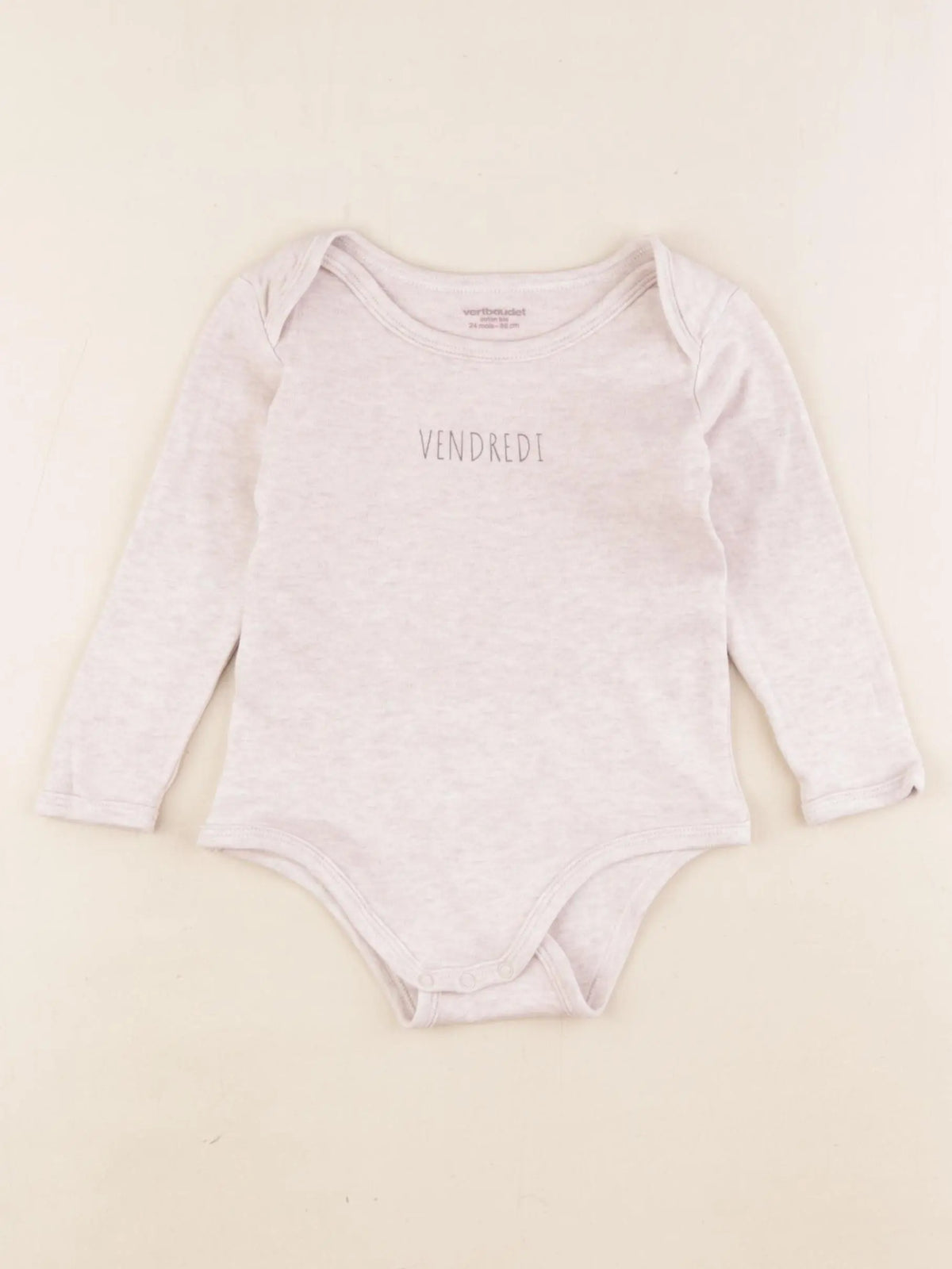 Vertbaudet - body beige - 24 mois