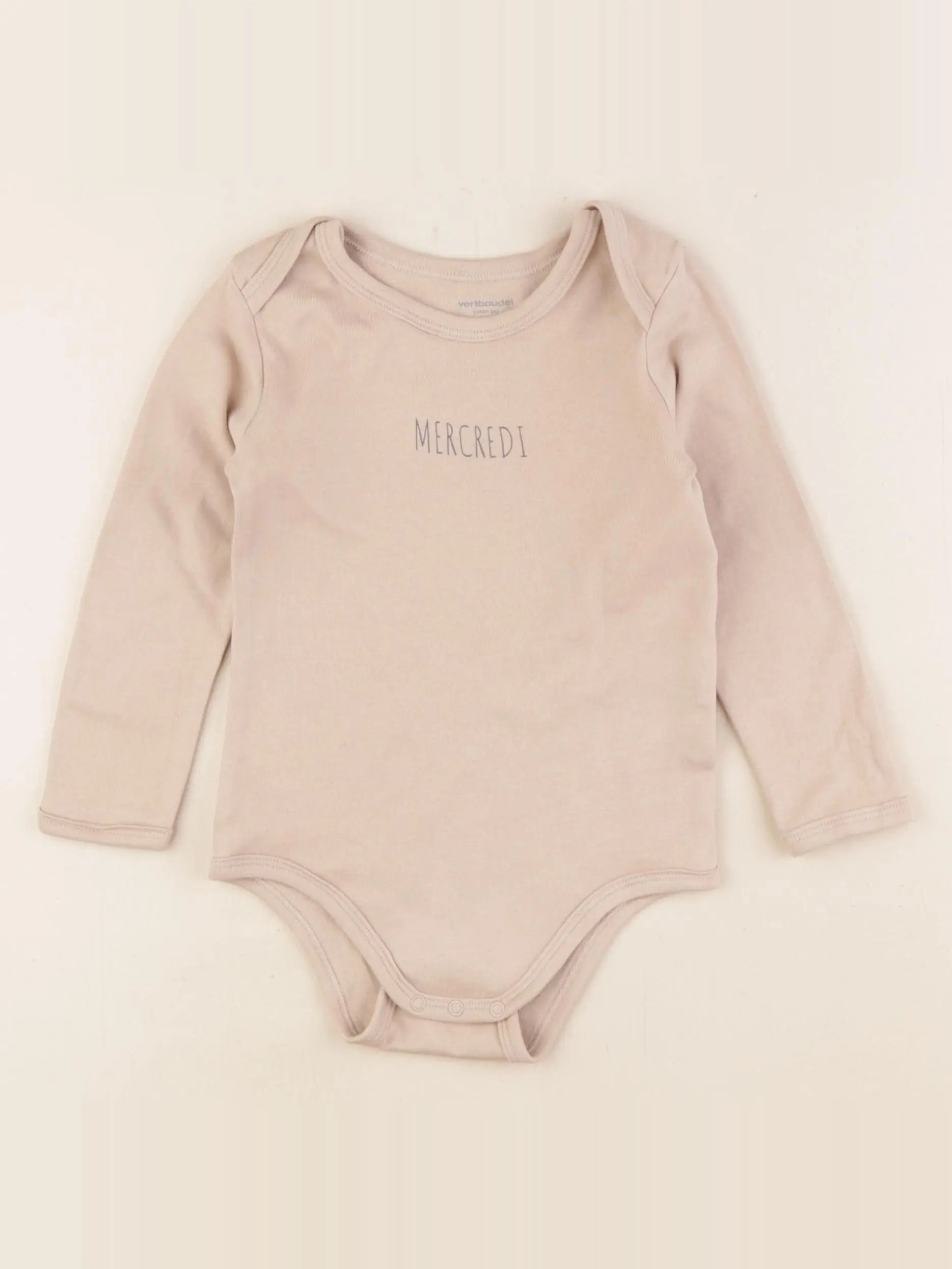 Vertbaudet - body beige - 24 mois