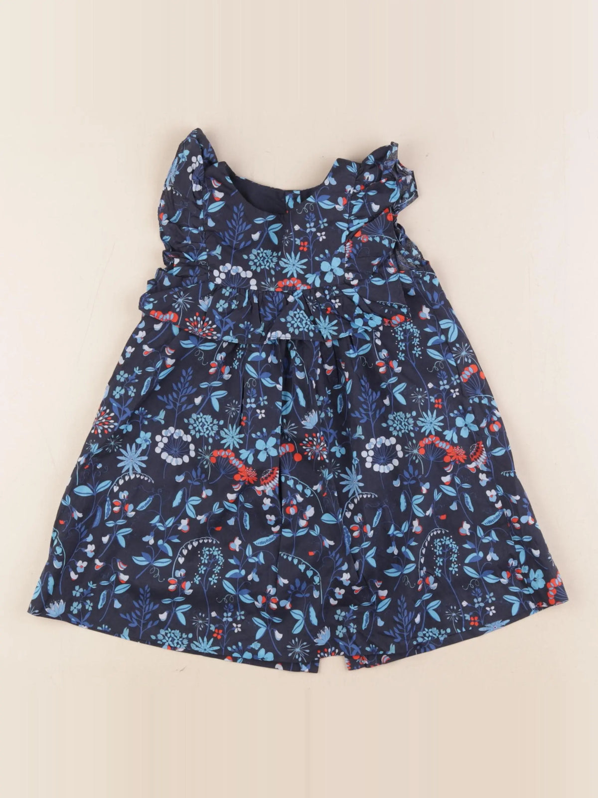 Jacadi - robe liberty bleu - 24 mois