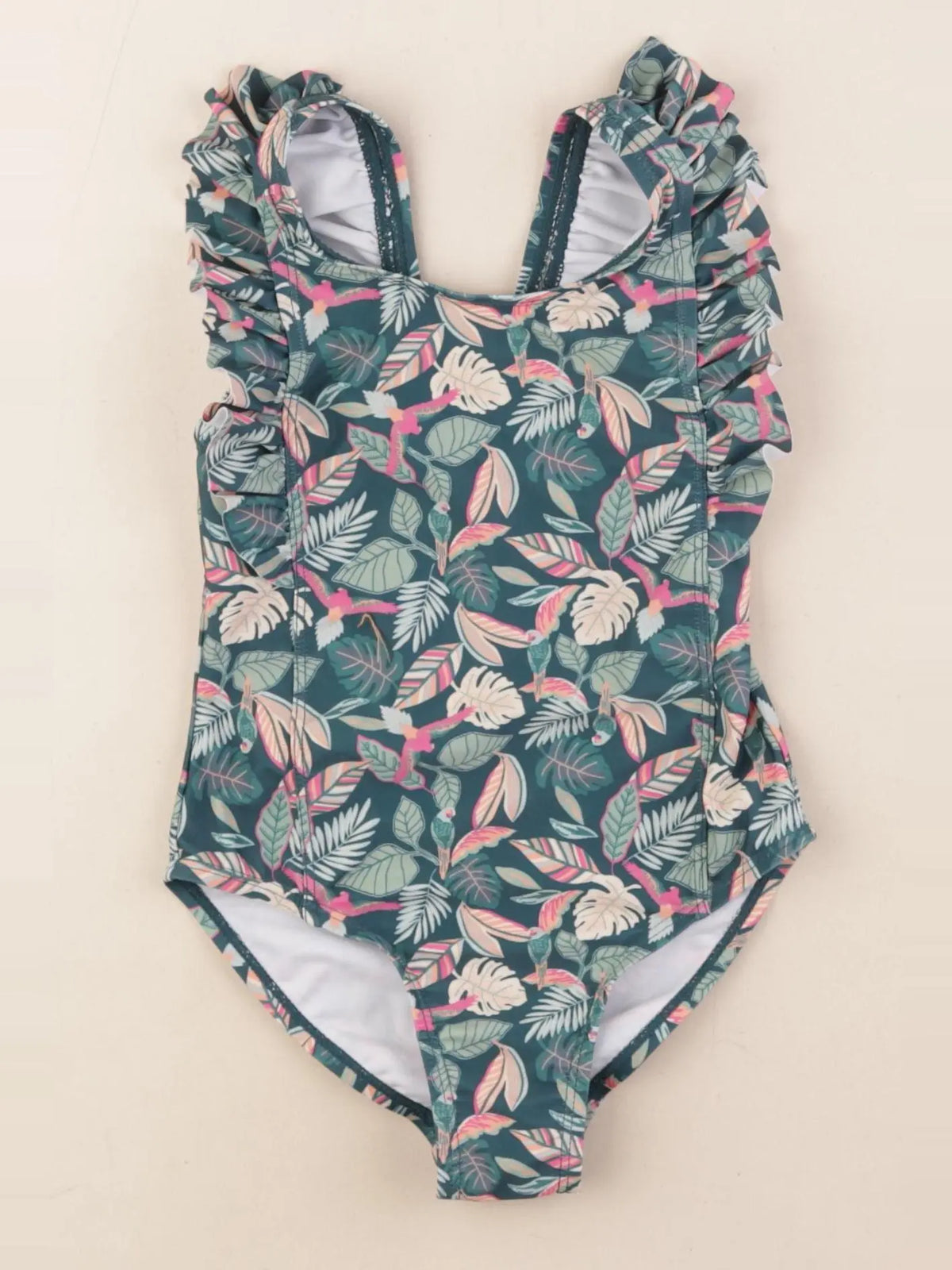 Vertbaudet - maillot de bain vert - 4 ans