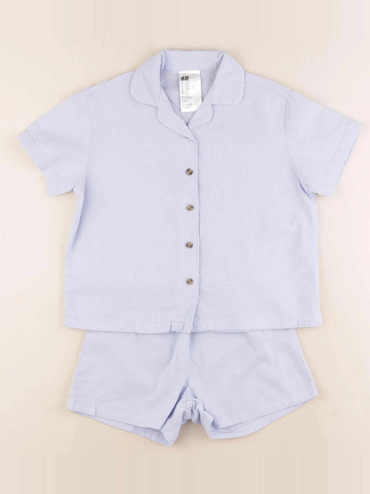 H&M - pyjama coton bleu - 4/6 ans