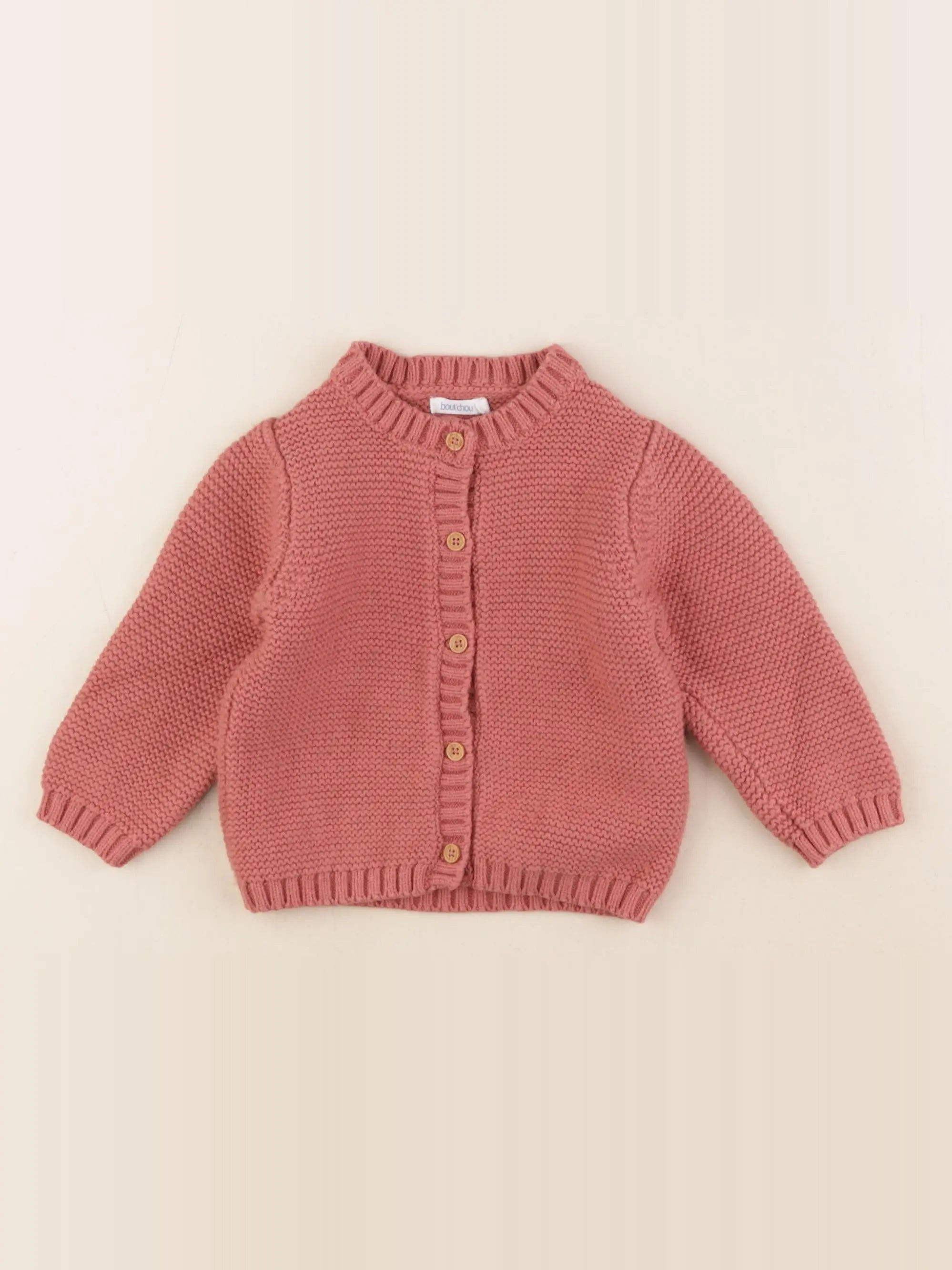 Boutchou - gilet rose - 12 mois