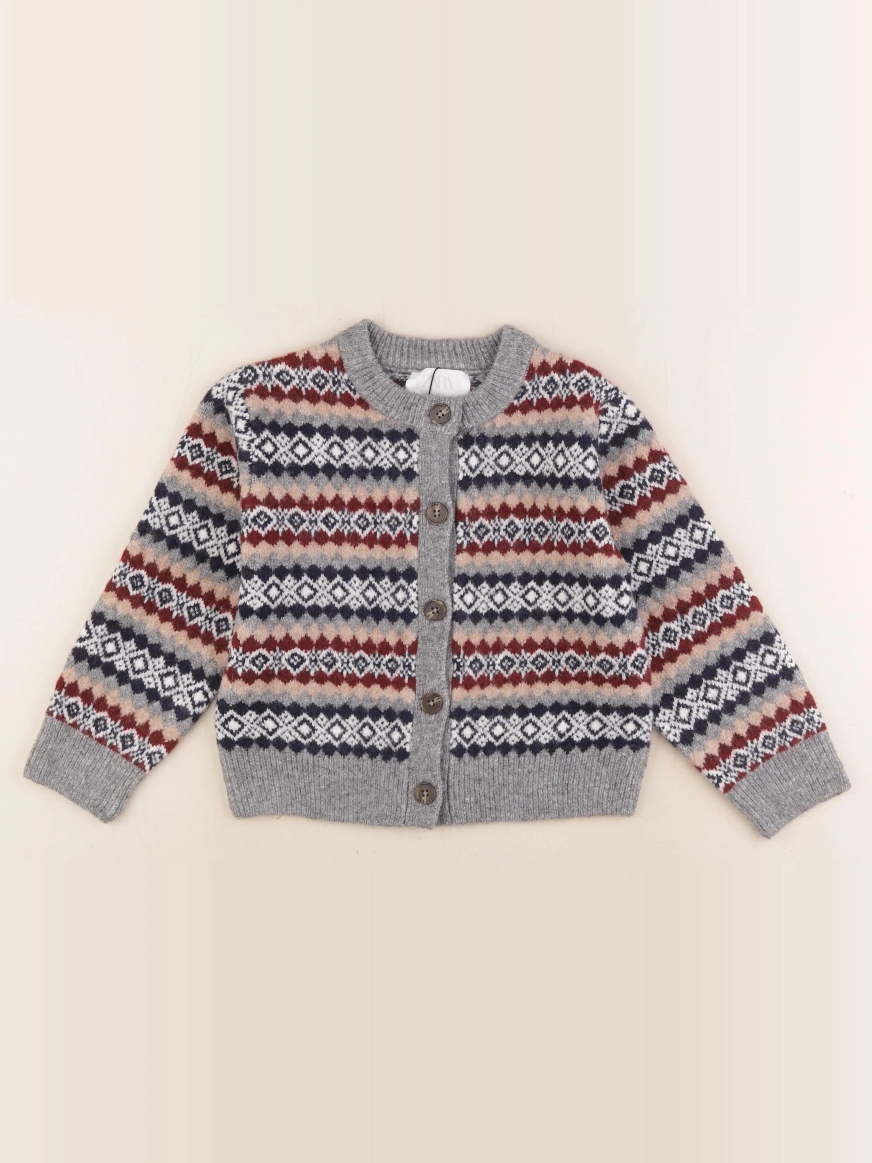 Zara - gilet gris - 6/7 ans